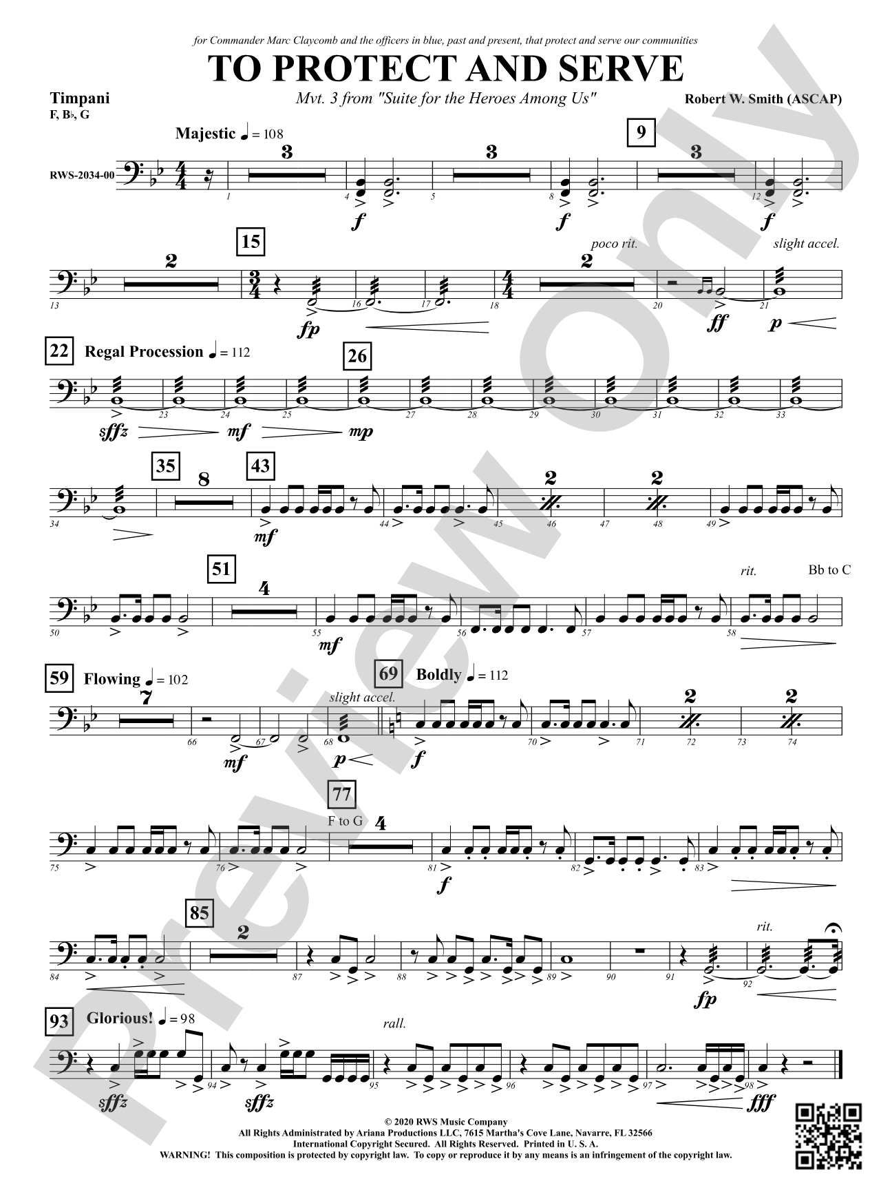 To Protect and Serve - Mvt. 3 from <i>Suite for the Heroes Among Us</i>: Timpani