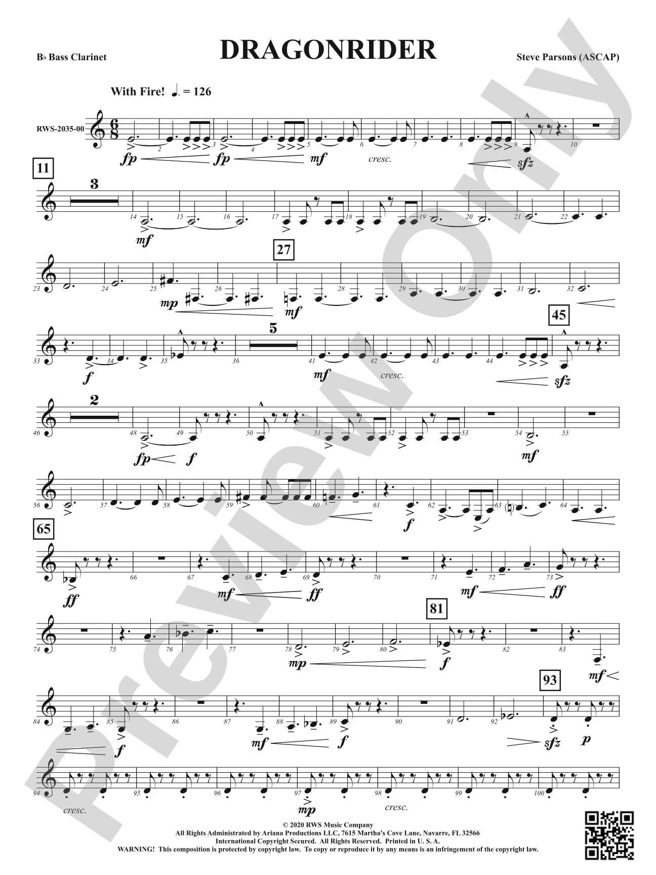 Dragonrider: B-flat Bass Clarinet