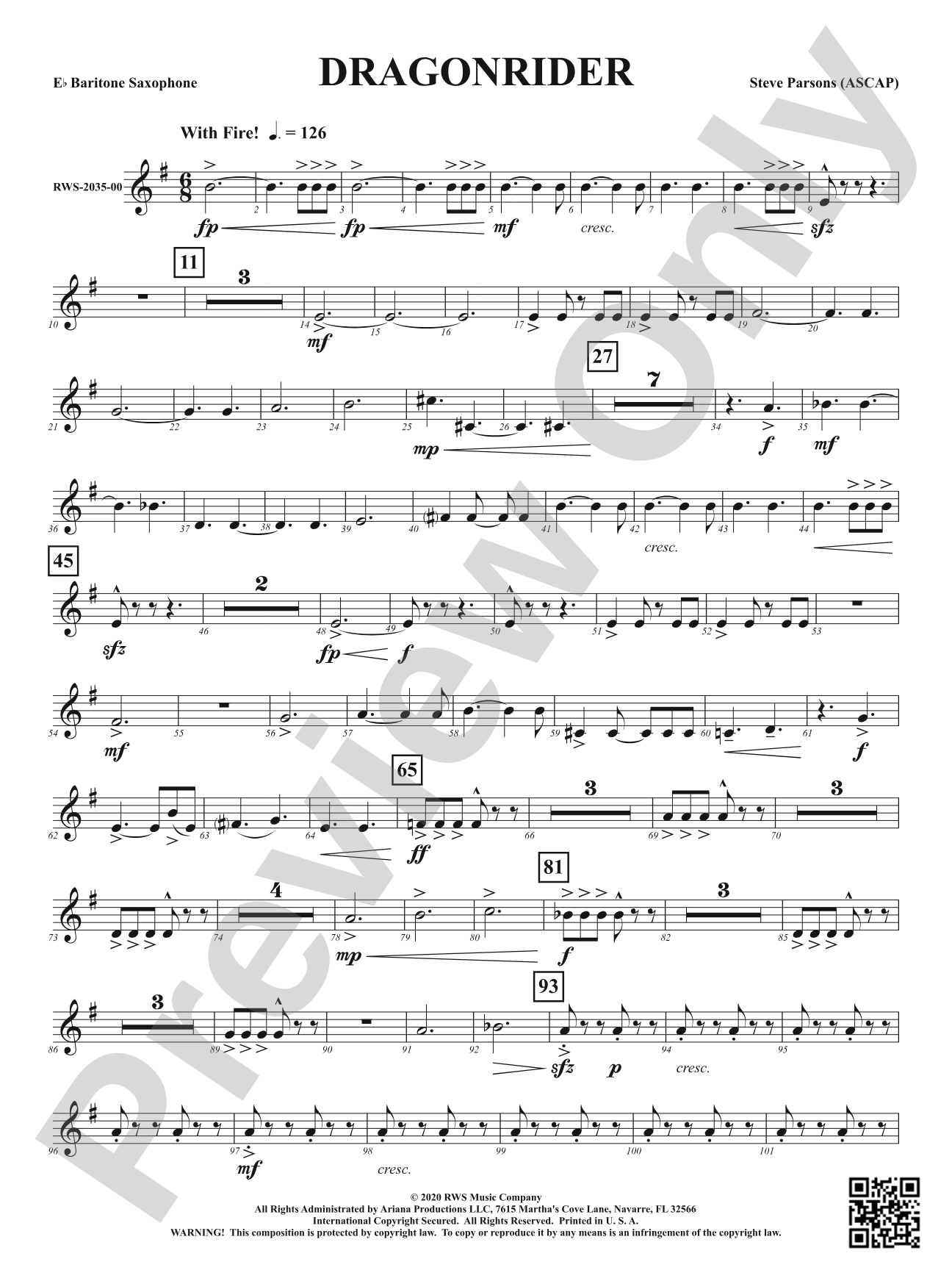 Dragonrider: E-flat Baritone Saxophone
