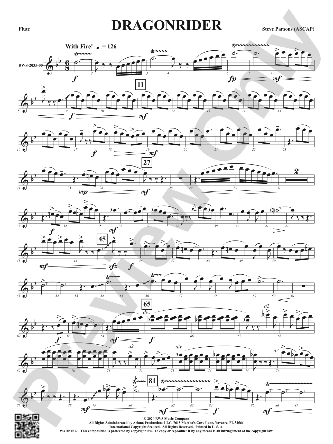Dragonrider: 1st Flute