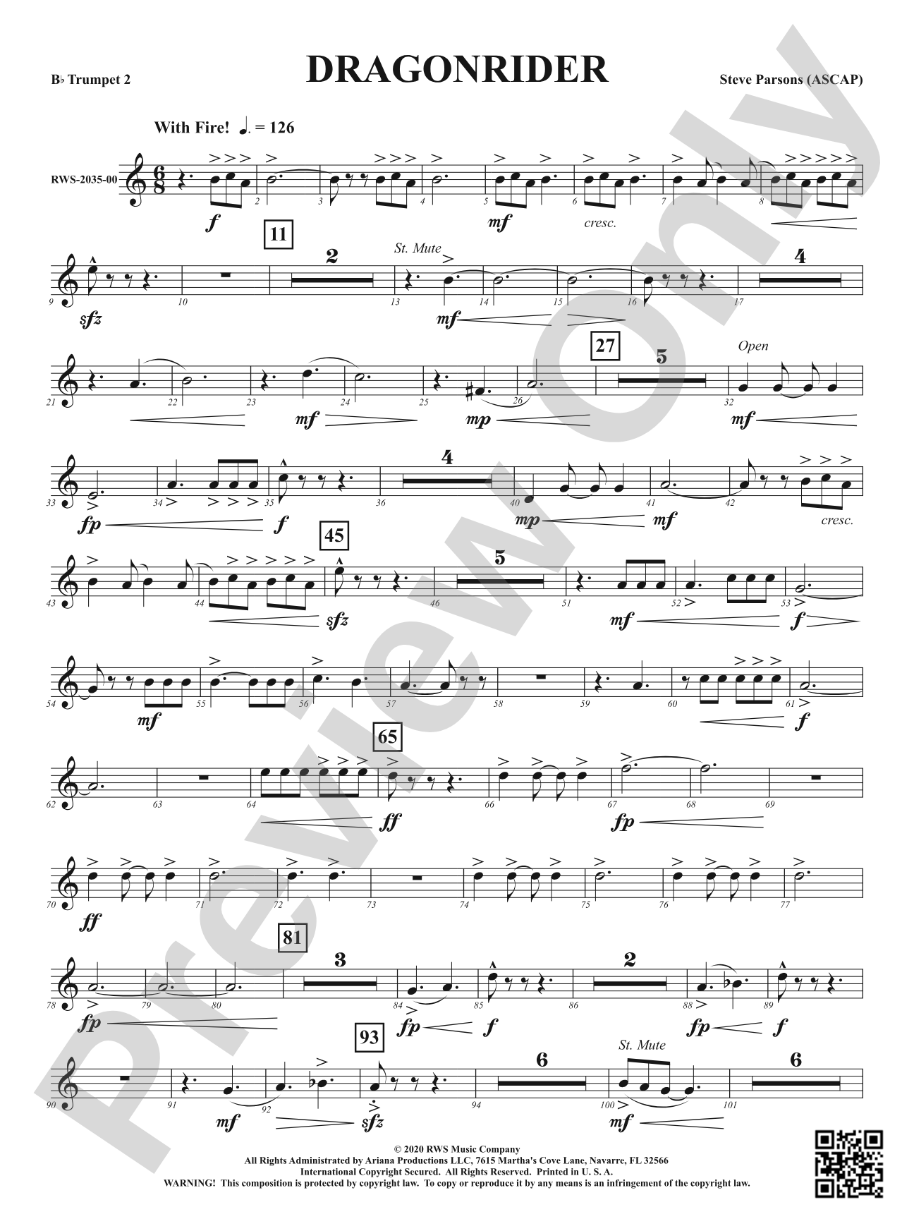 Dragonrider: 2nd B-flat Trumpet