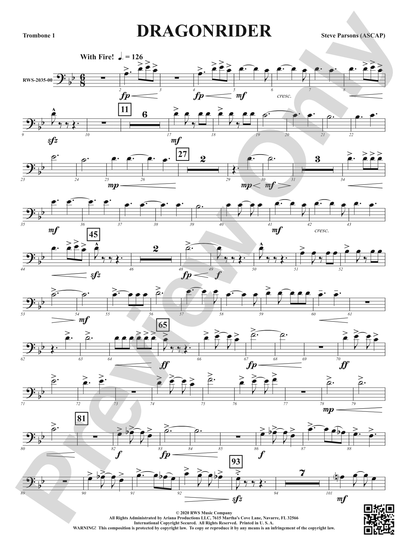 Dragonrider: 1st Trombone