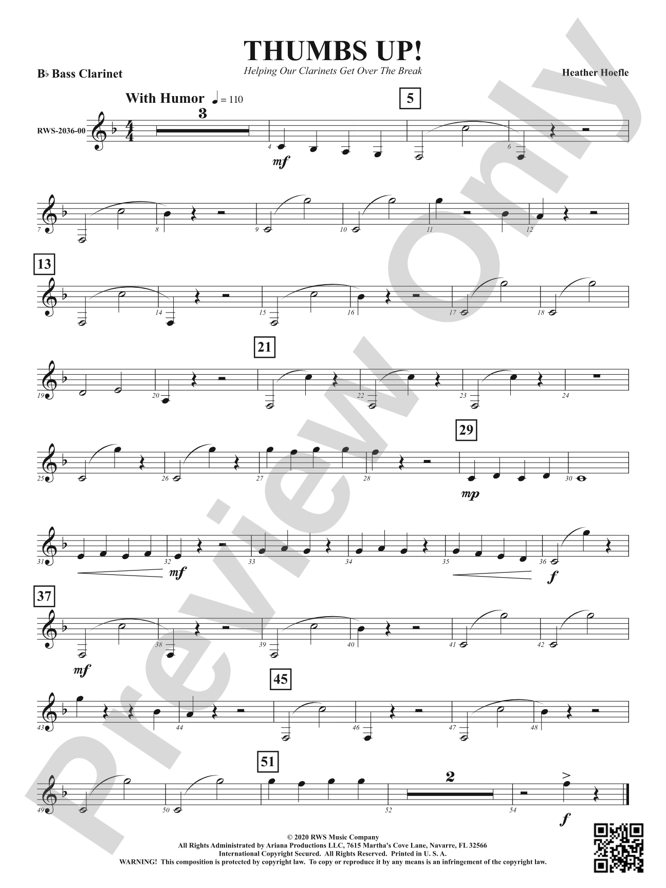 Thumbs Up! - Helping Our Clarinets Get Over the Break: B-flat Bass Clarinet