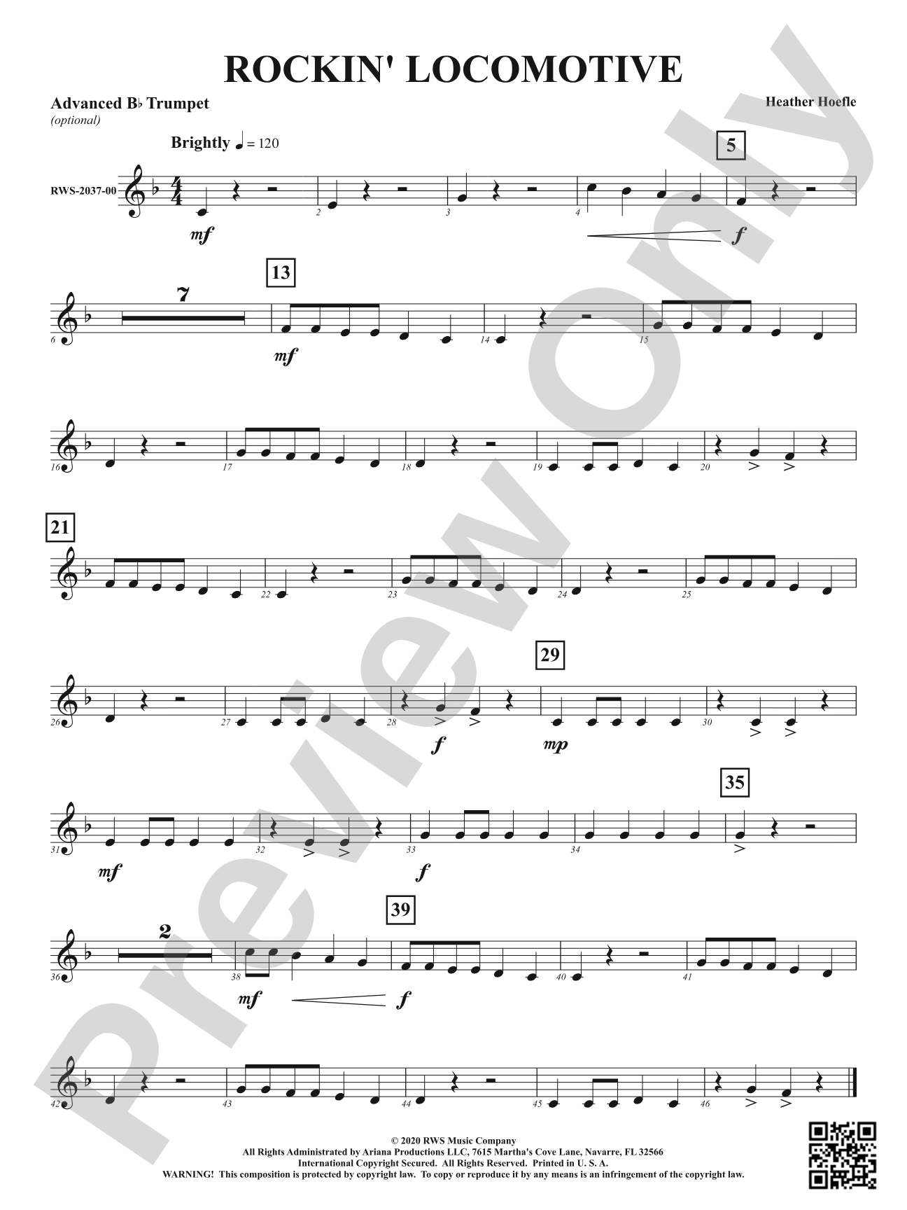 Rockin' Locomotive: Optional Advanced B-Flat Trumpet