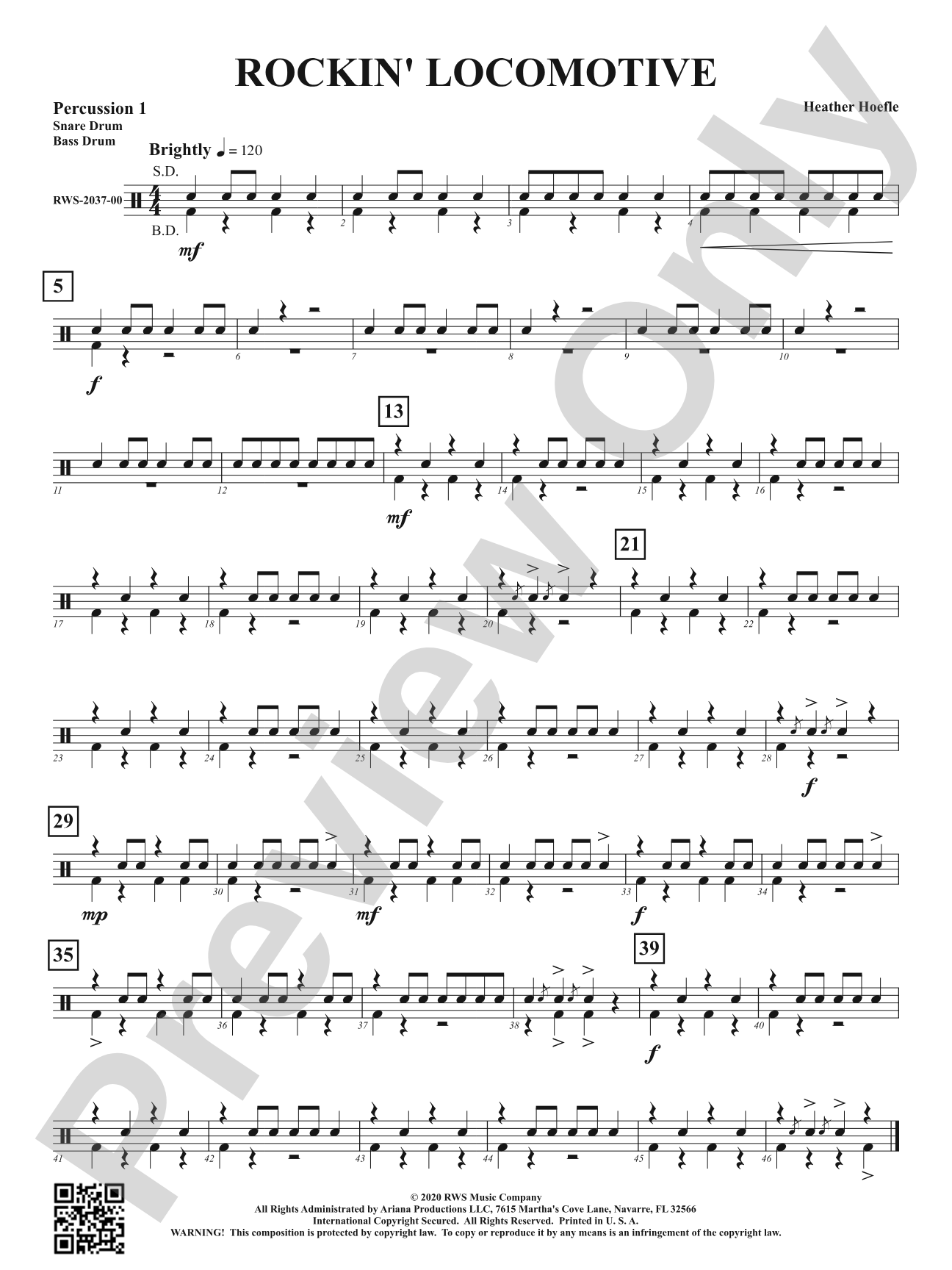 Rockin' Locomotive: 1st Percussion