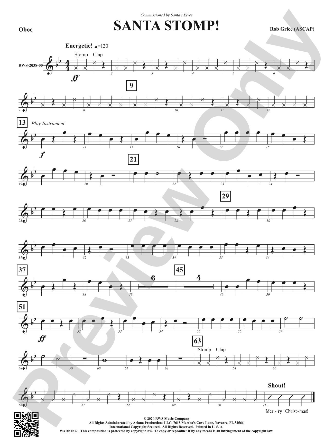 Santa Stomp!: Oboe