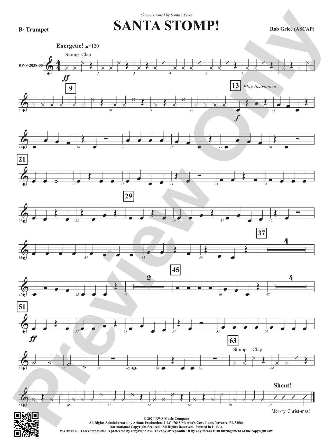 Santa Stomp!: 1st B-flat Trumpet
