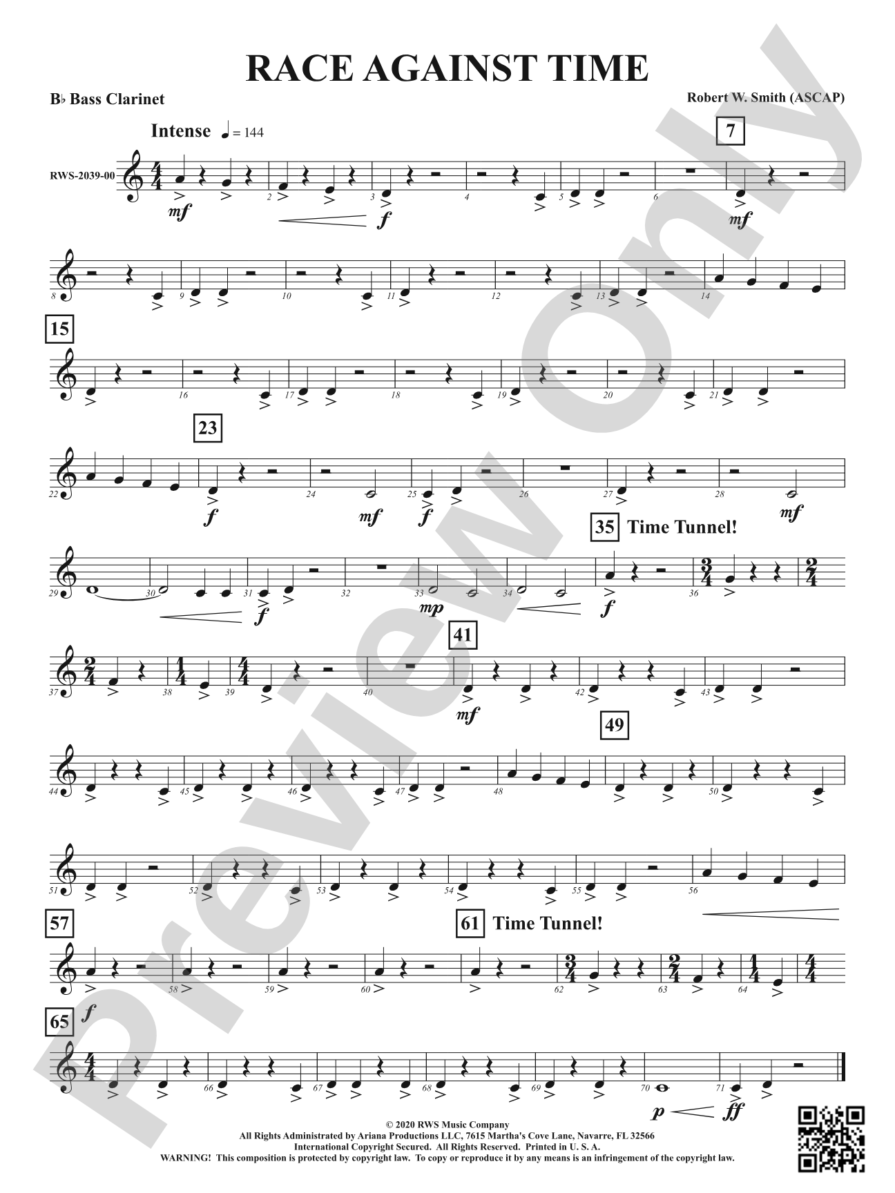 Race Against Time: B-flat Bass Clarinet