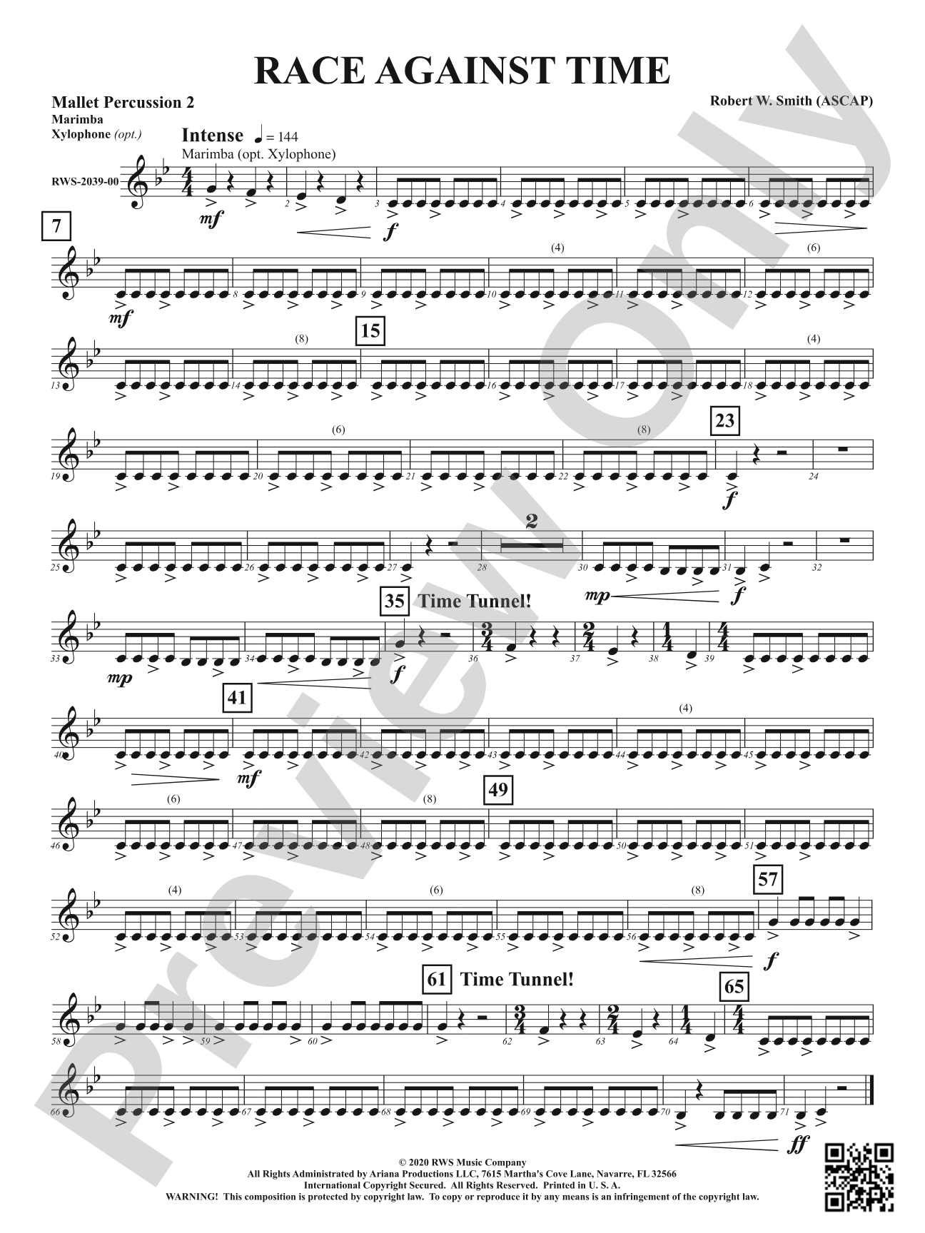 Race Against Time: 2nd Mallet Percussion