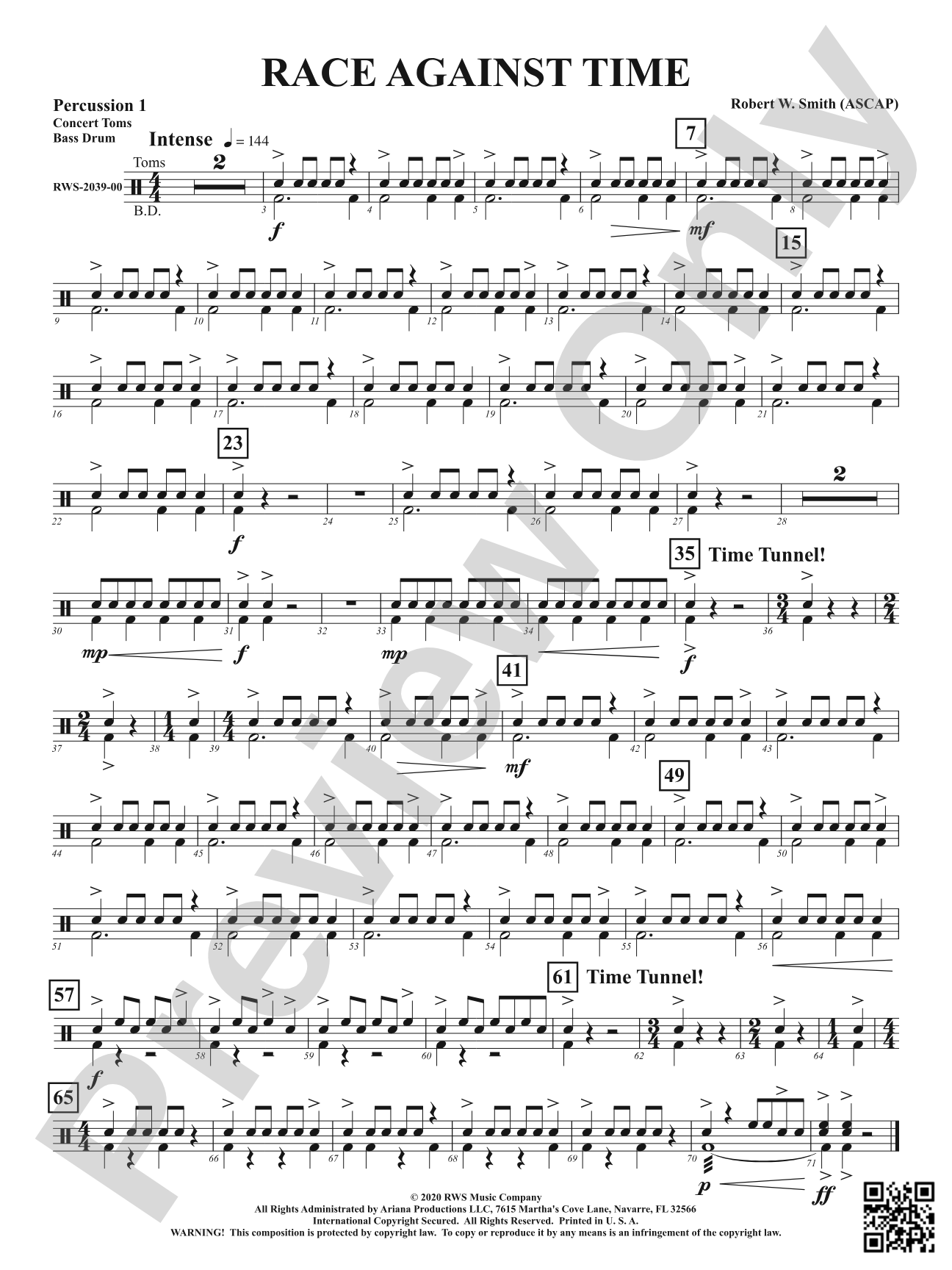 Race Against Time: 1st Percussion