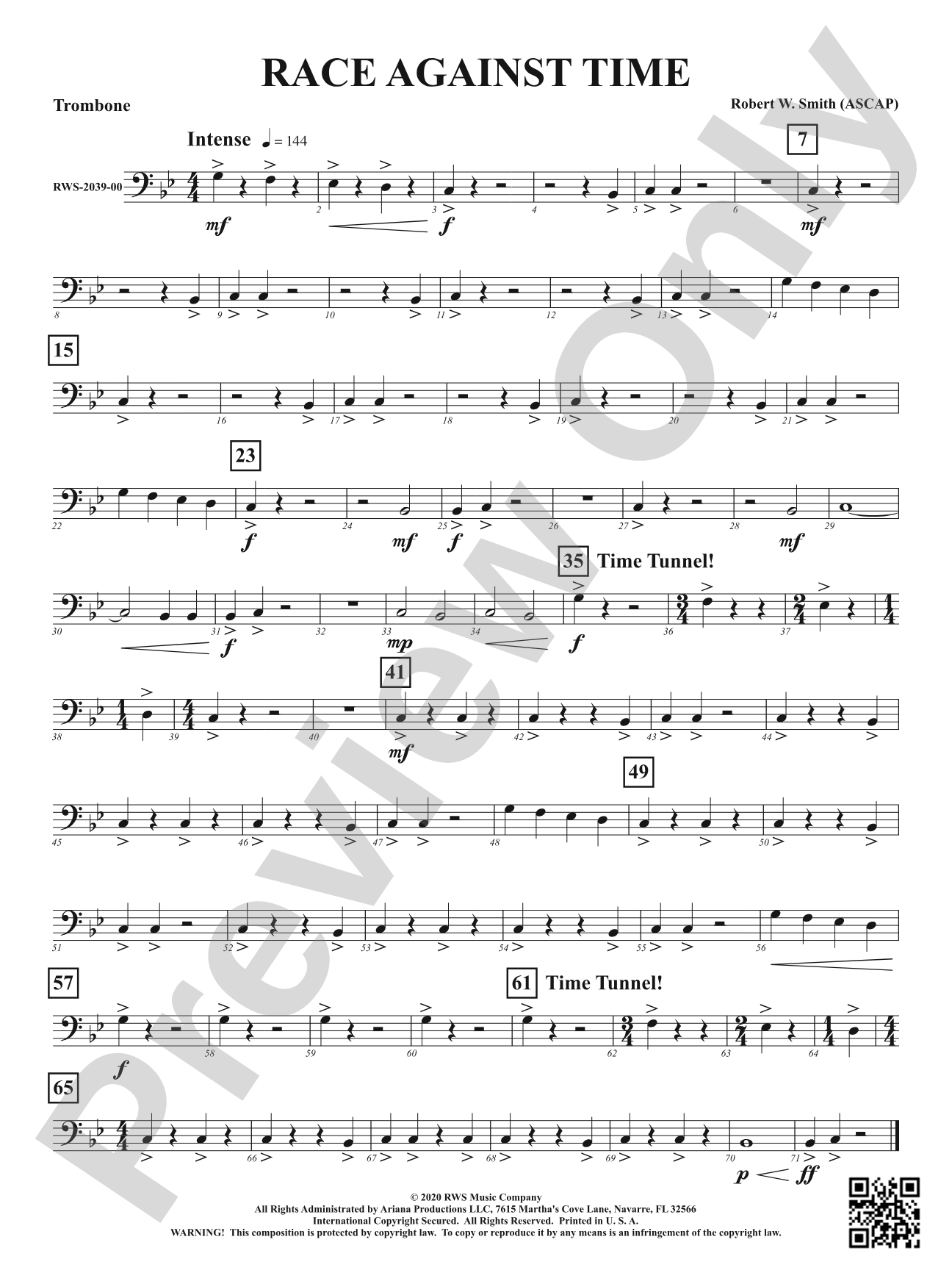 Race Against Time: 1st Trombone