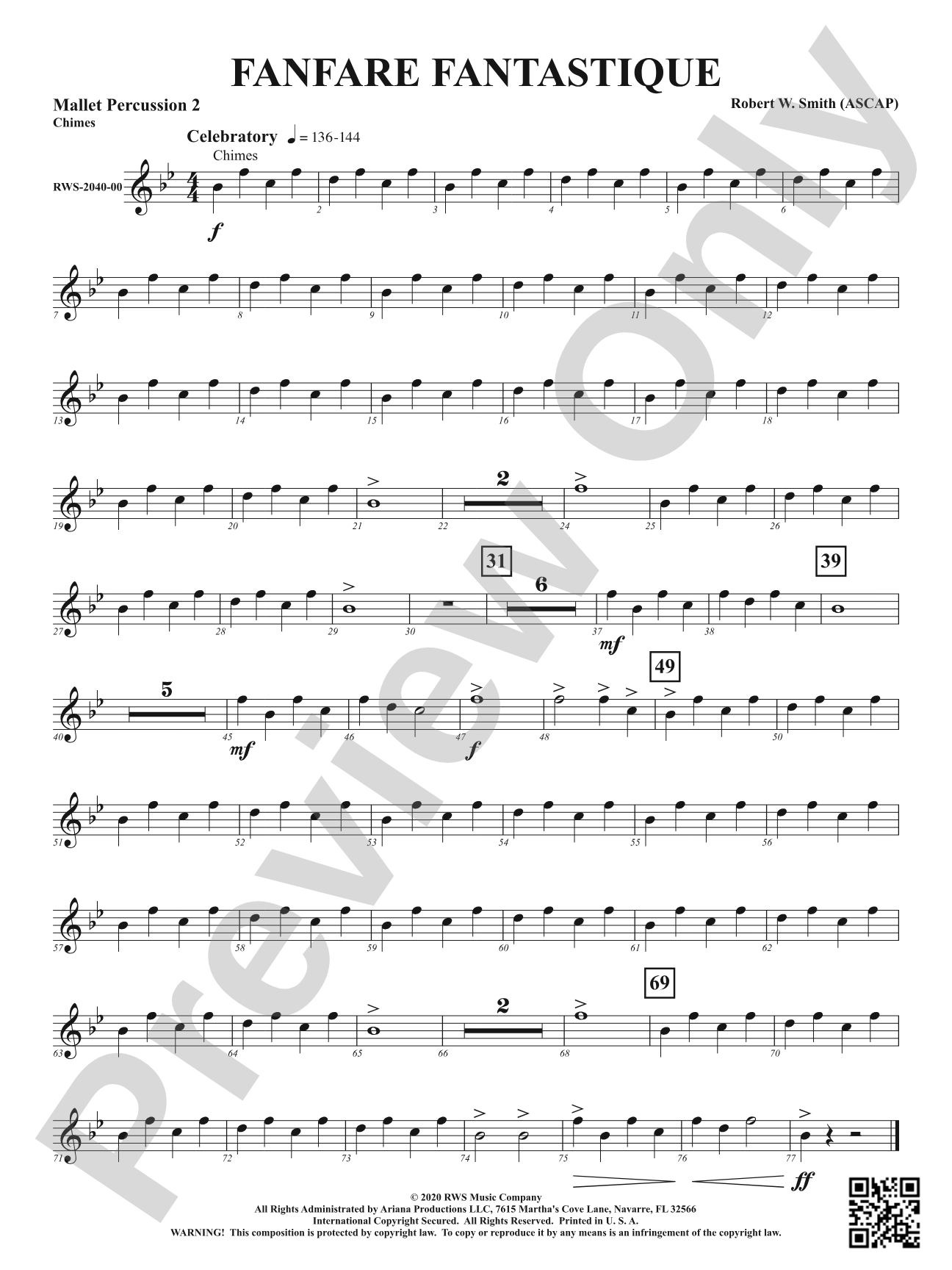Fanfare Fantastique: 2nd Mallet Percussion