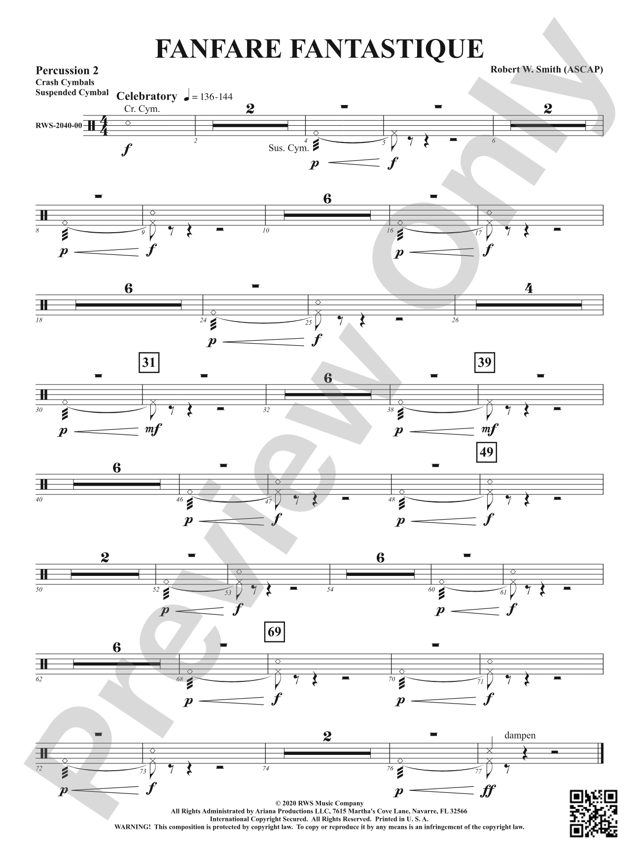 Fanfare Fantastique: 2nd Percussion