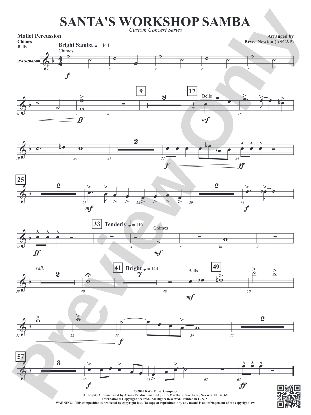 Santa's Workshop Samba: 1st Mallet Percussion