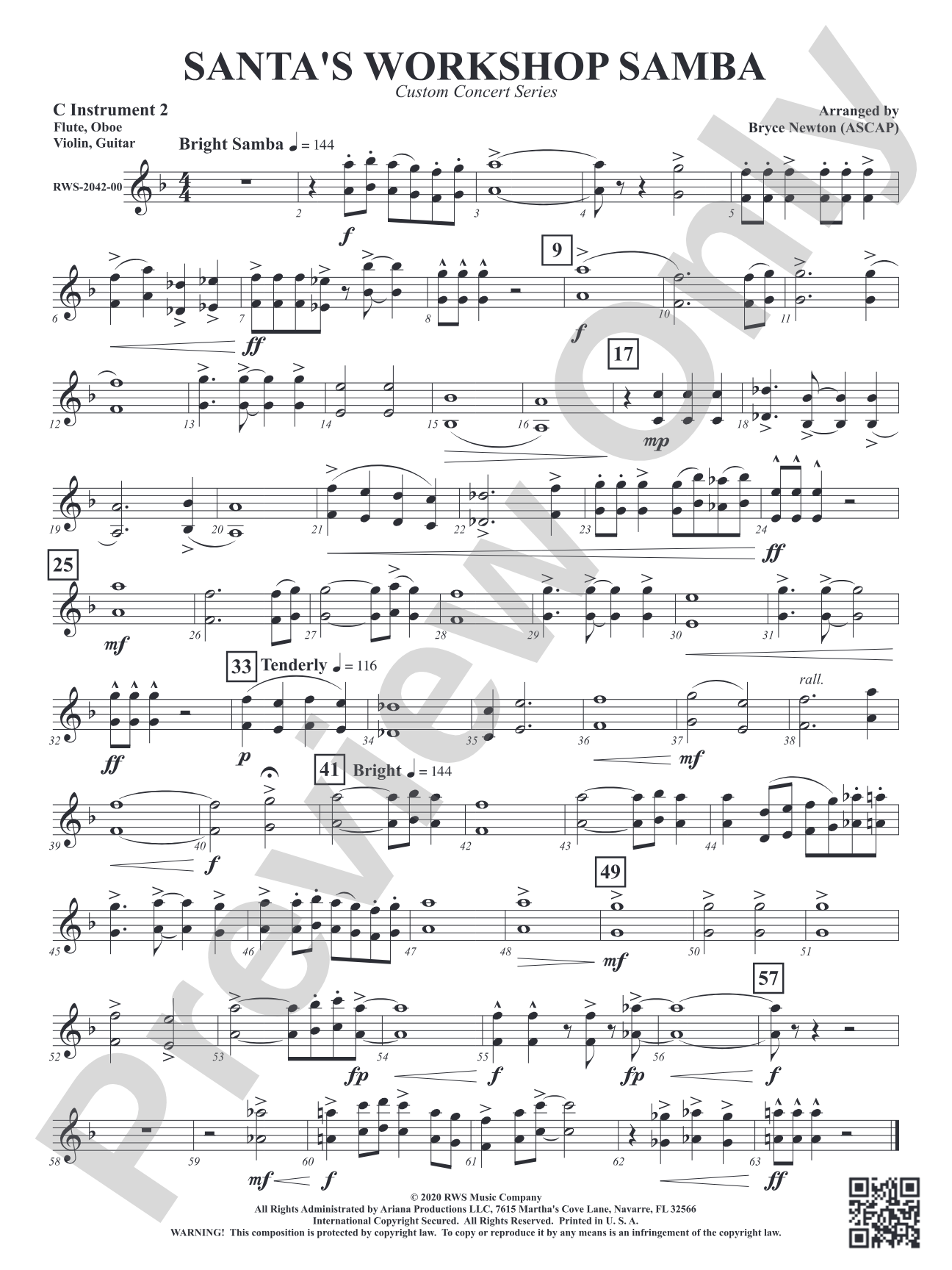 Santa's Workshop Samba: Part 2 - C Instruments T.C.