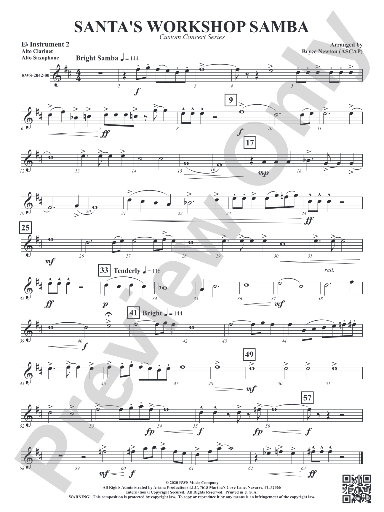 Santa's Workshop Samba: Part 2 - E-flat Instruments