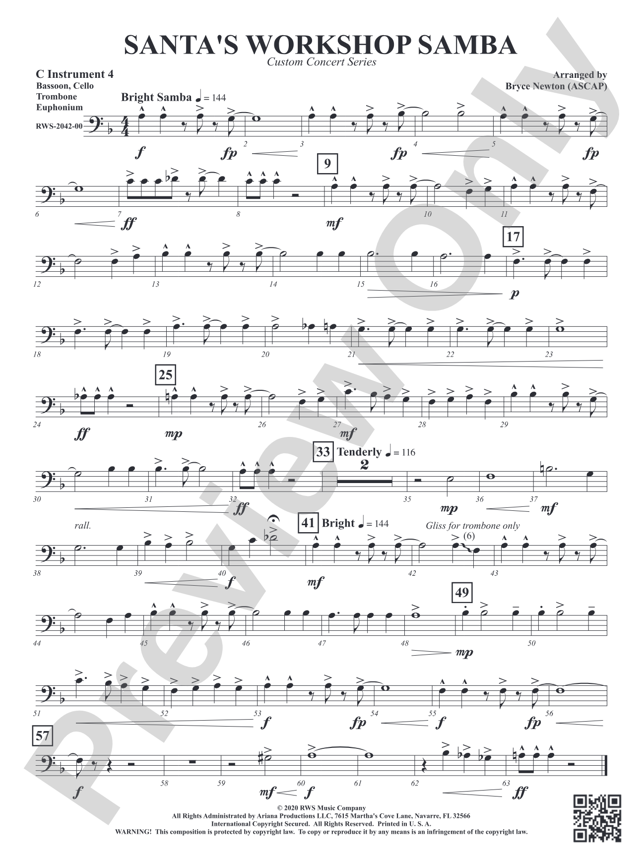 Santa's Workshop Samba: Part 4 - C Instruments B.C. High