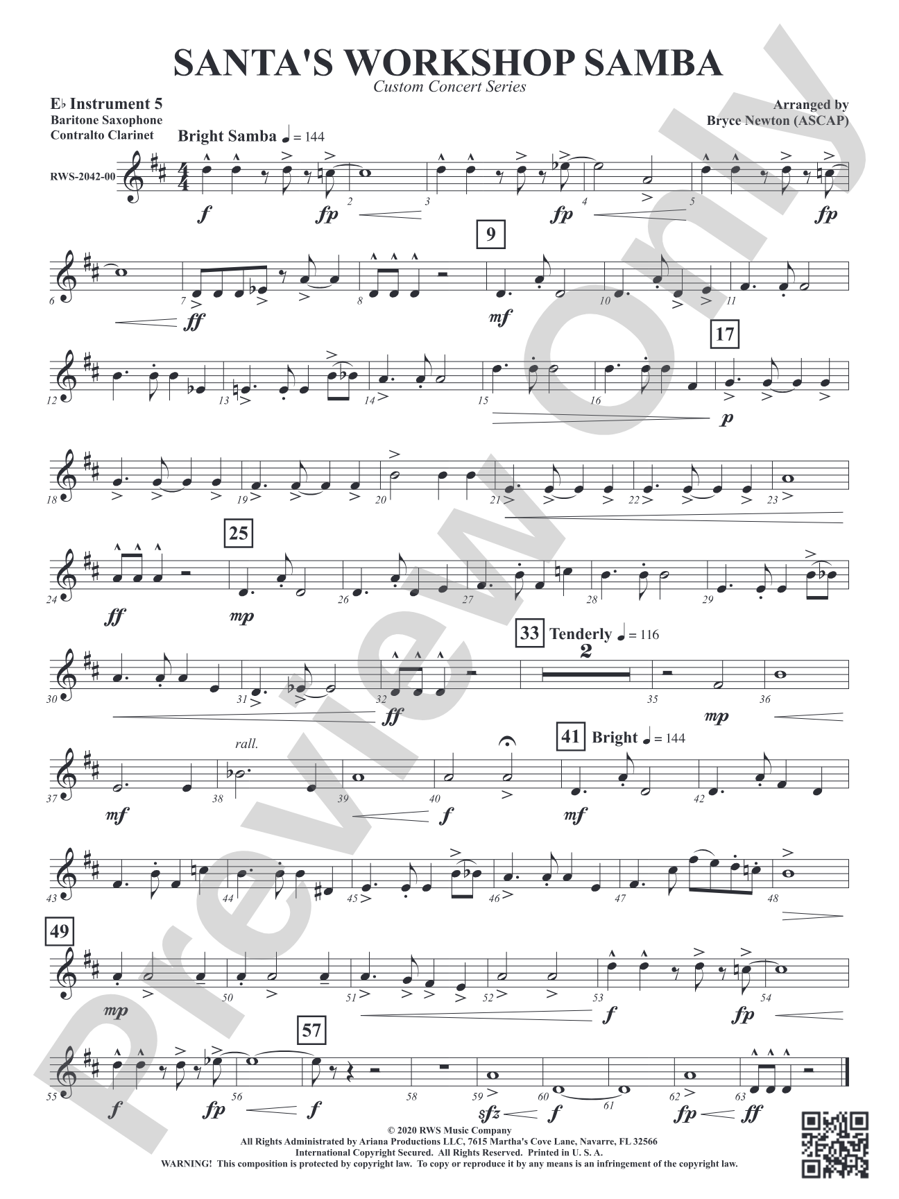 Santa's Workshop Samba: Part 5 - E-flat Instruments