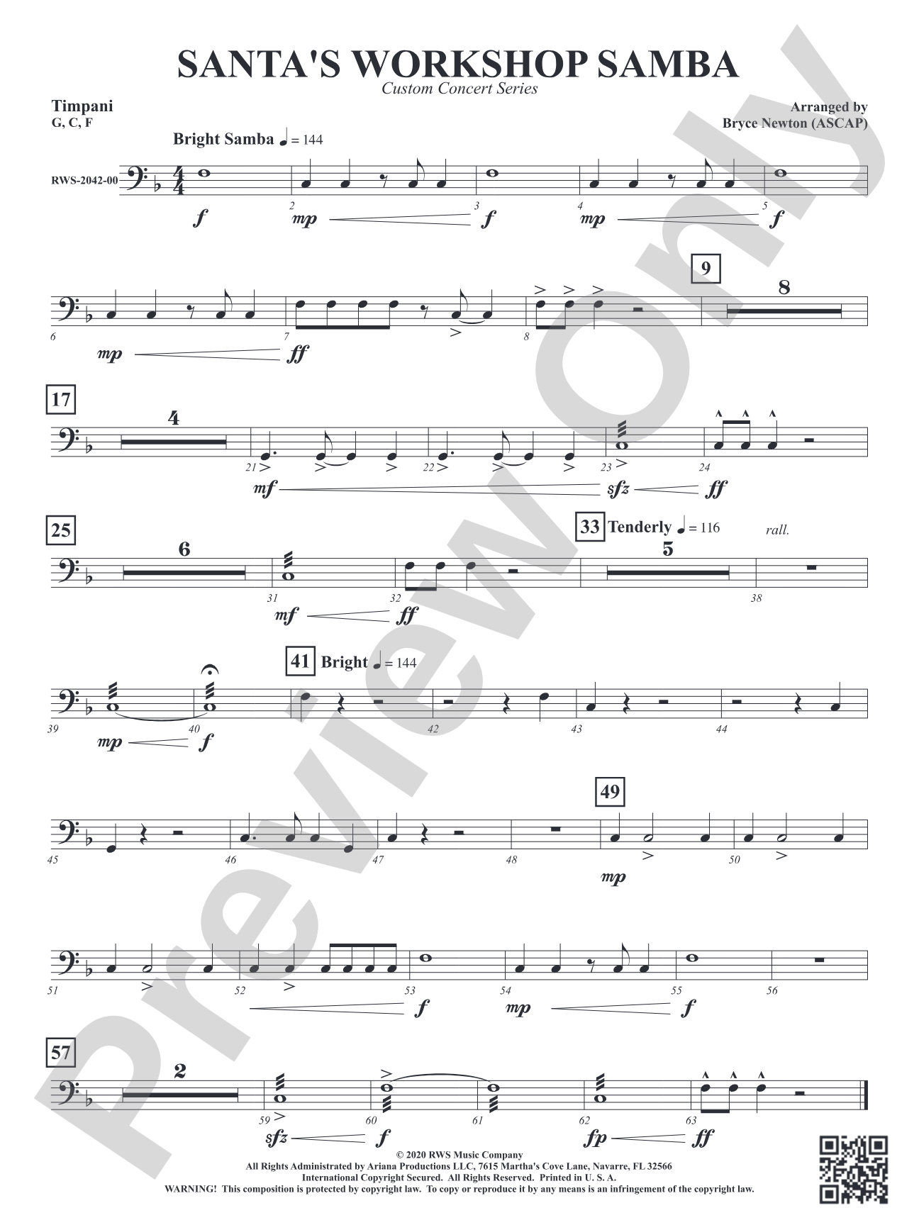 Santa's Workshop Samba: Timpani