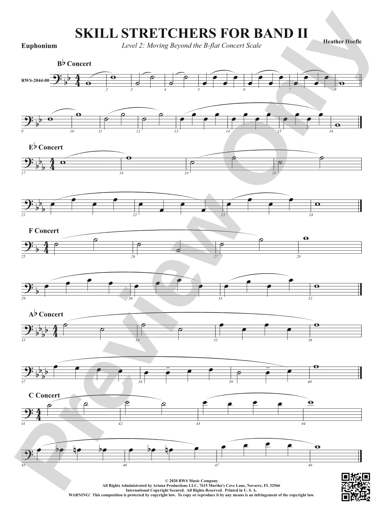 Skill Stretchers for Band II - Level 2: Moving Beyond the B-flat Concert Scale: Baritone B.C.