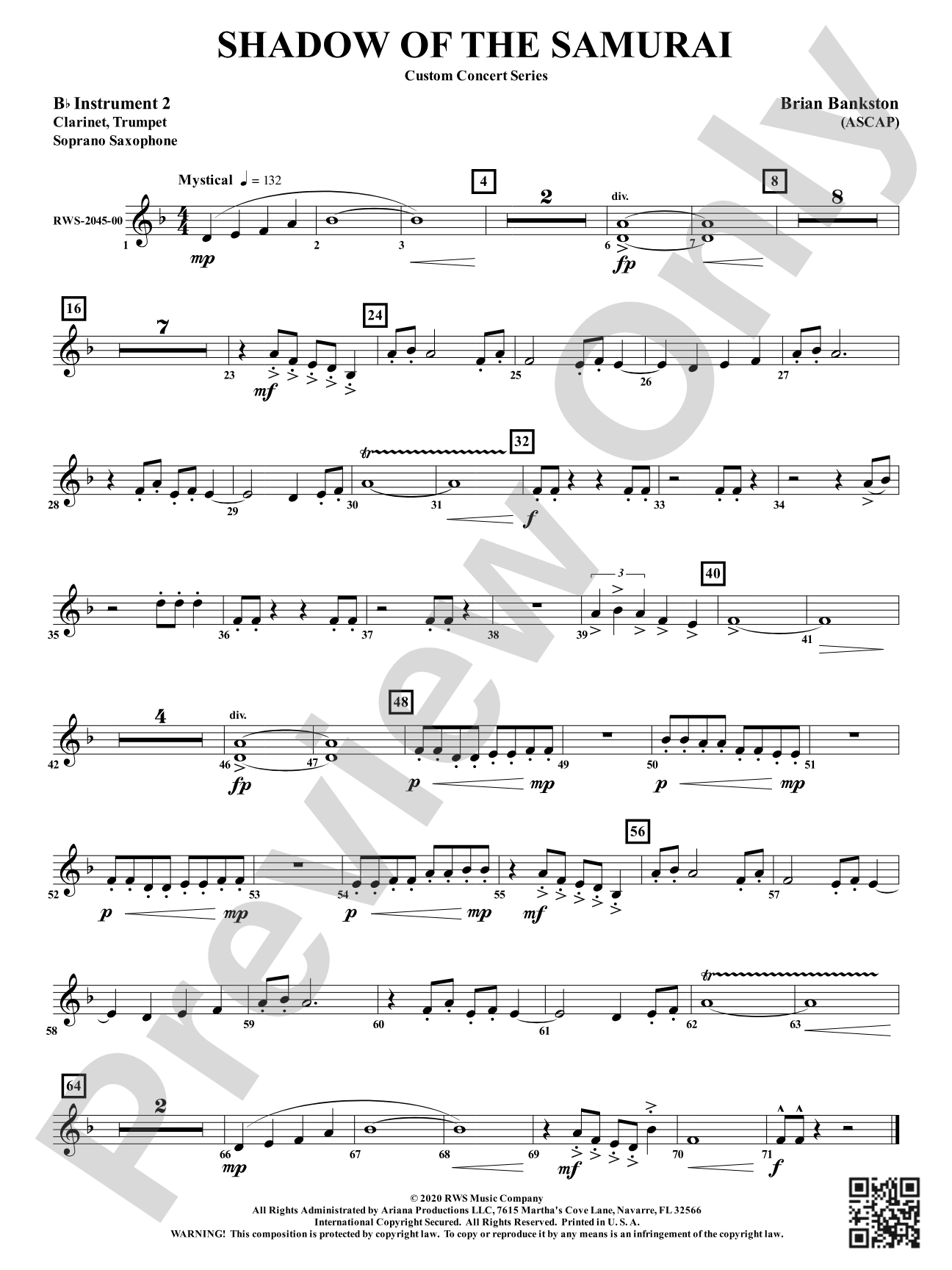 Shadow of the Samurai: Part 2 - B-flat Instruments