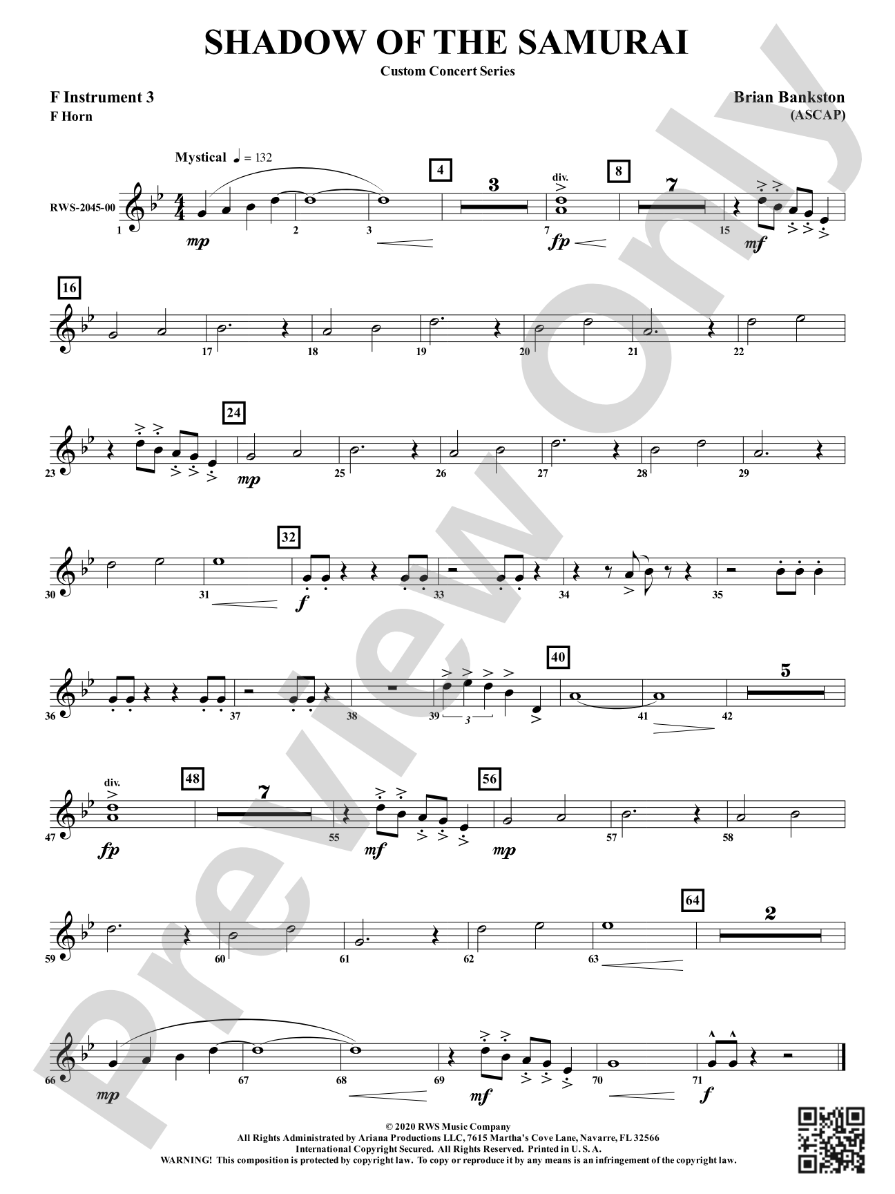 Shadow of the Samurai: Part 3 - F Instruments