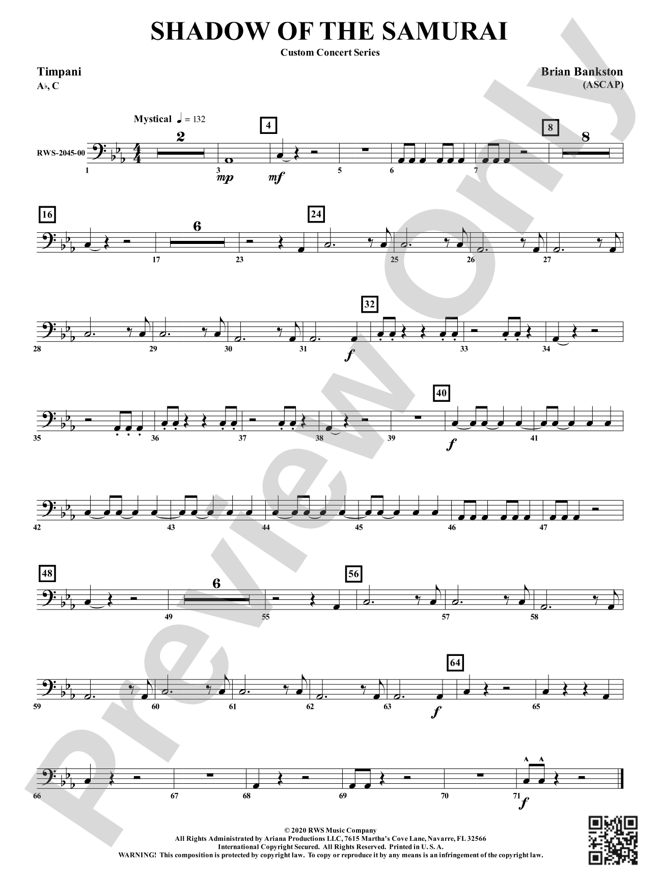 Shadow of the Samurai: Timpani