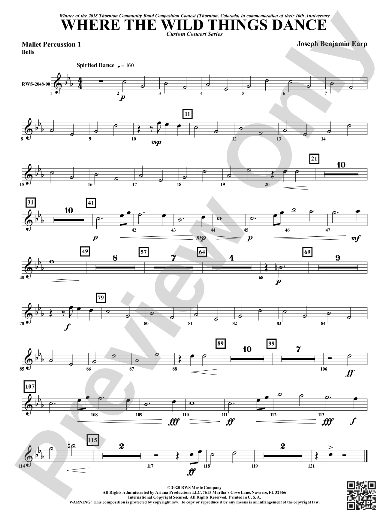 Where the Wild Things Dance: 1st Mallet Percussion