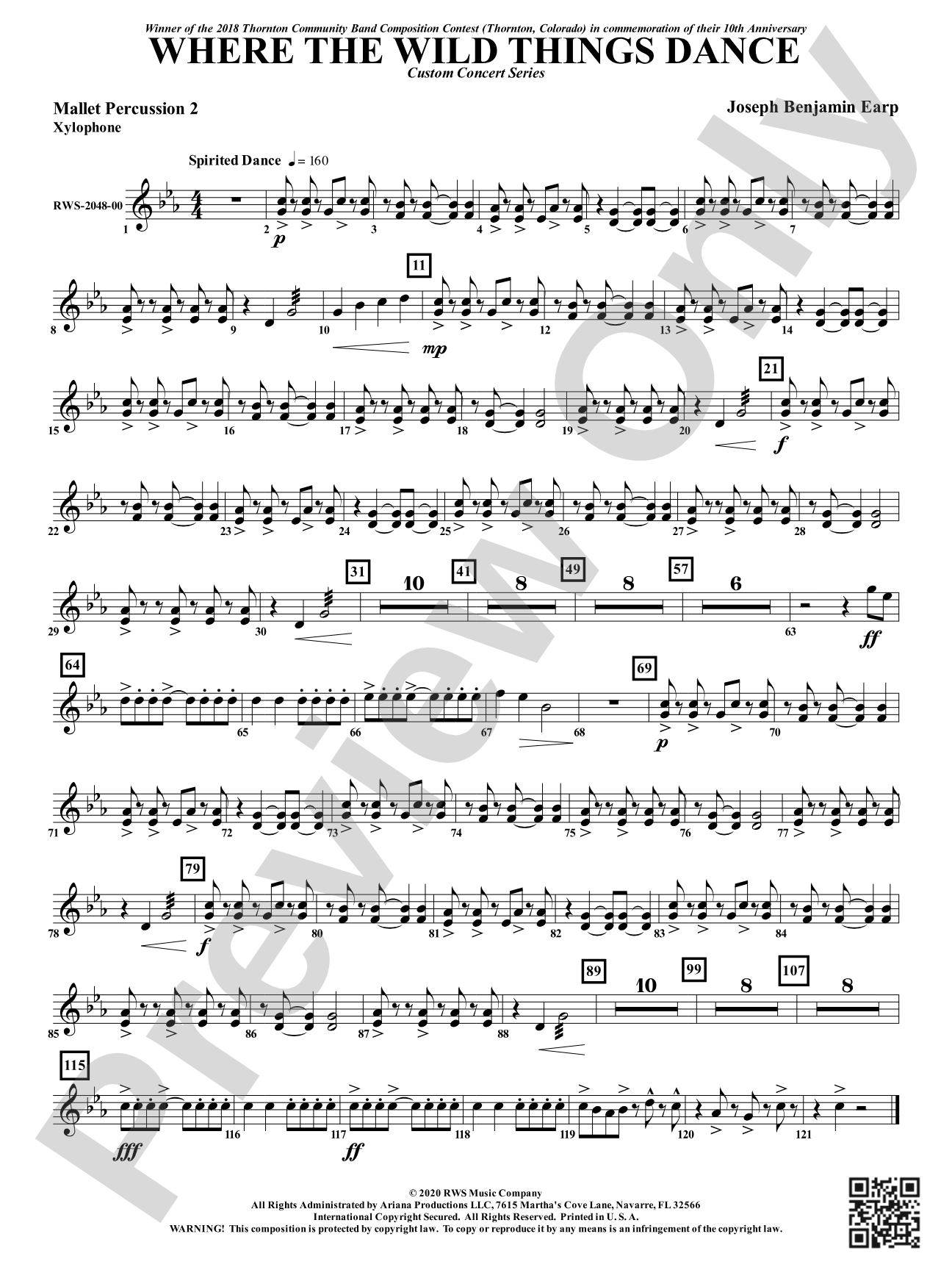 Where the Wild Things Dance: 2nd Mallet Percussion
