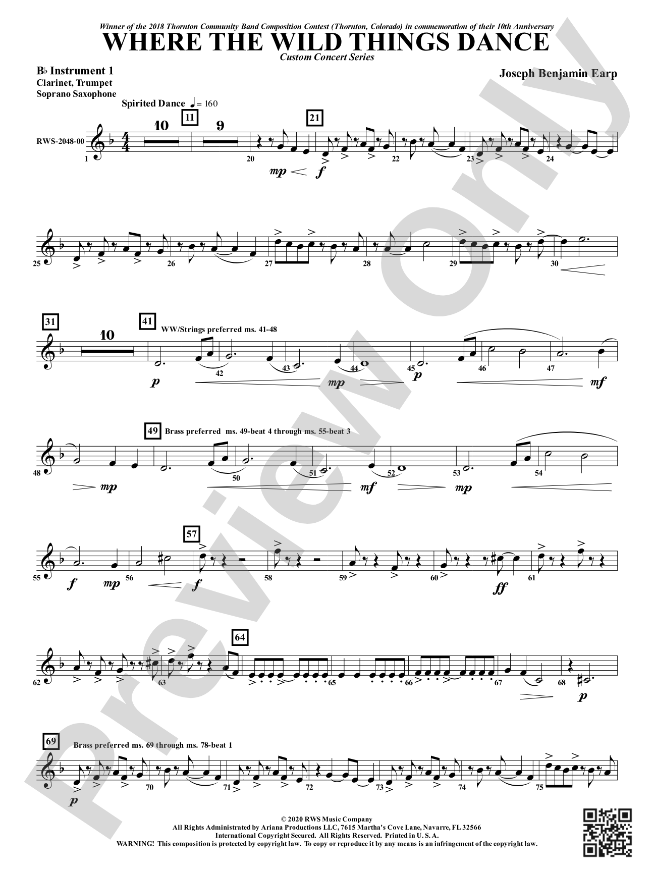 Where the Wild Things Dance: Part 1 - B-flat Instruments