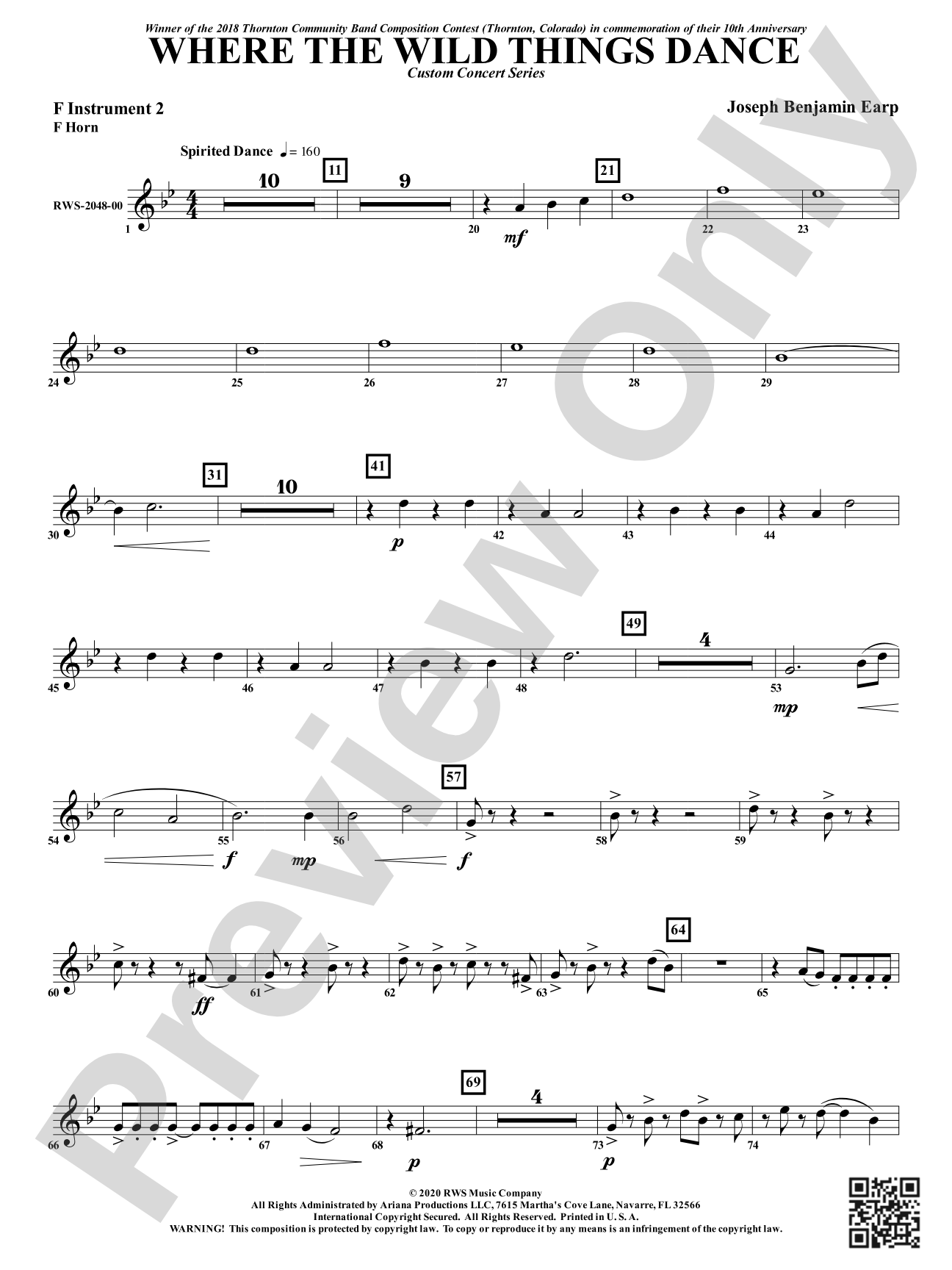 Where the Wild Things Dance: Part 2 - F Instruments