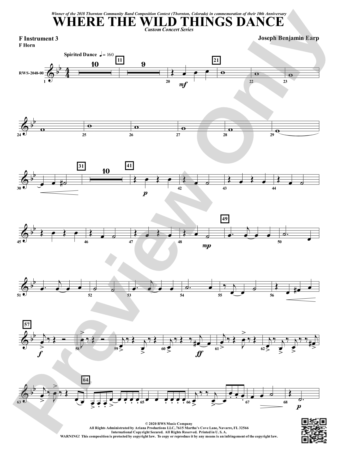 Where the Wild Things Dance: Part 3 - F Instruments