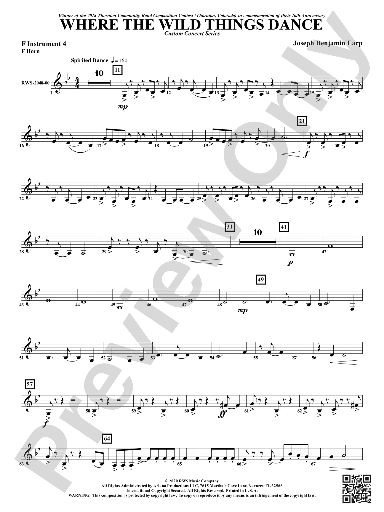 Where the Wild Things Dance: Part 4 - F Instruments