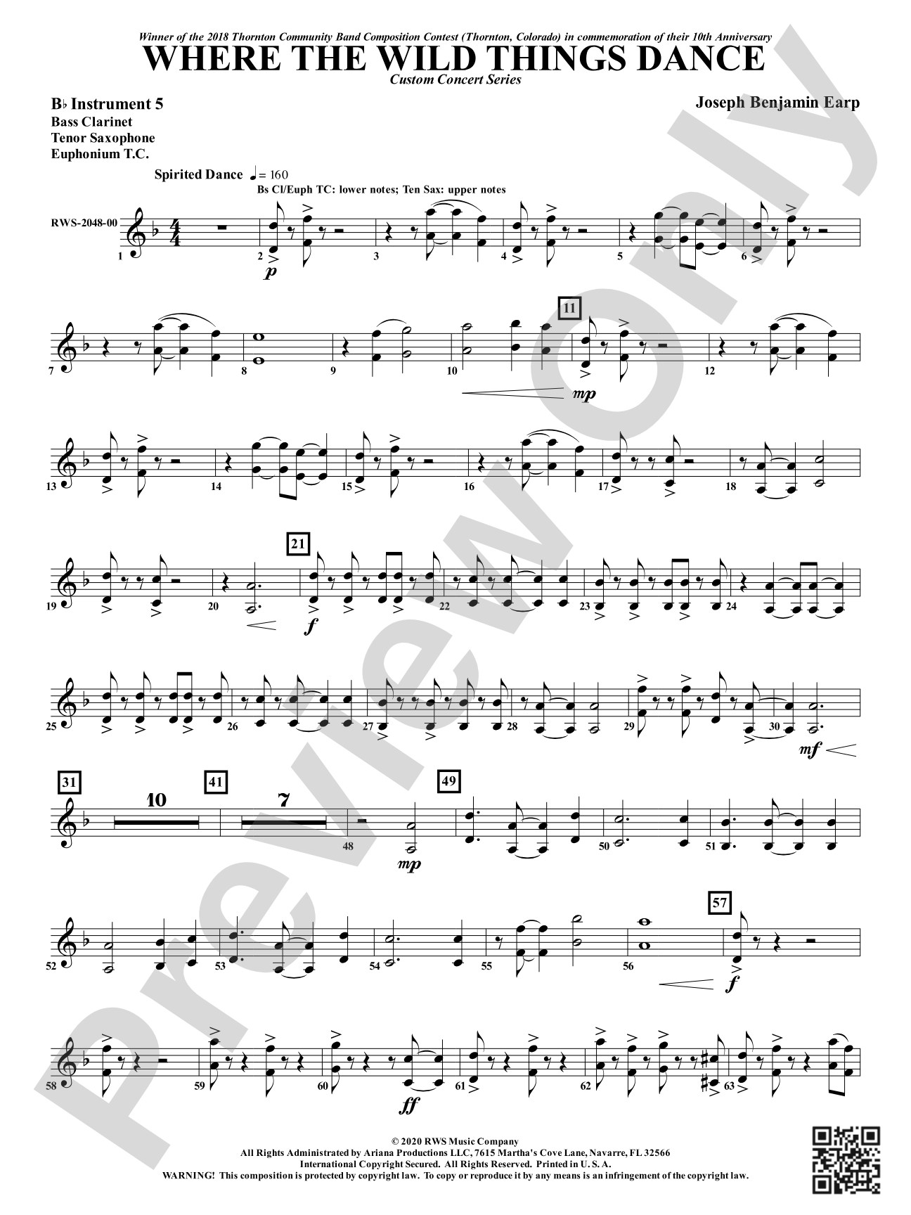 Where the Wild Things Dance: Part 5 - B-flat Instruments