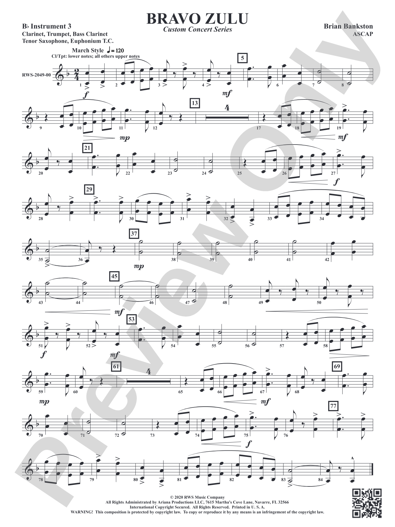Bravo Zulu: Part 3 - B-flat Instruments