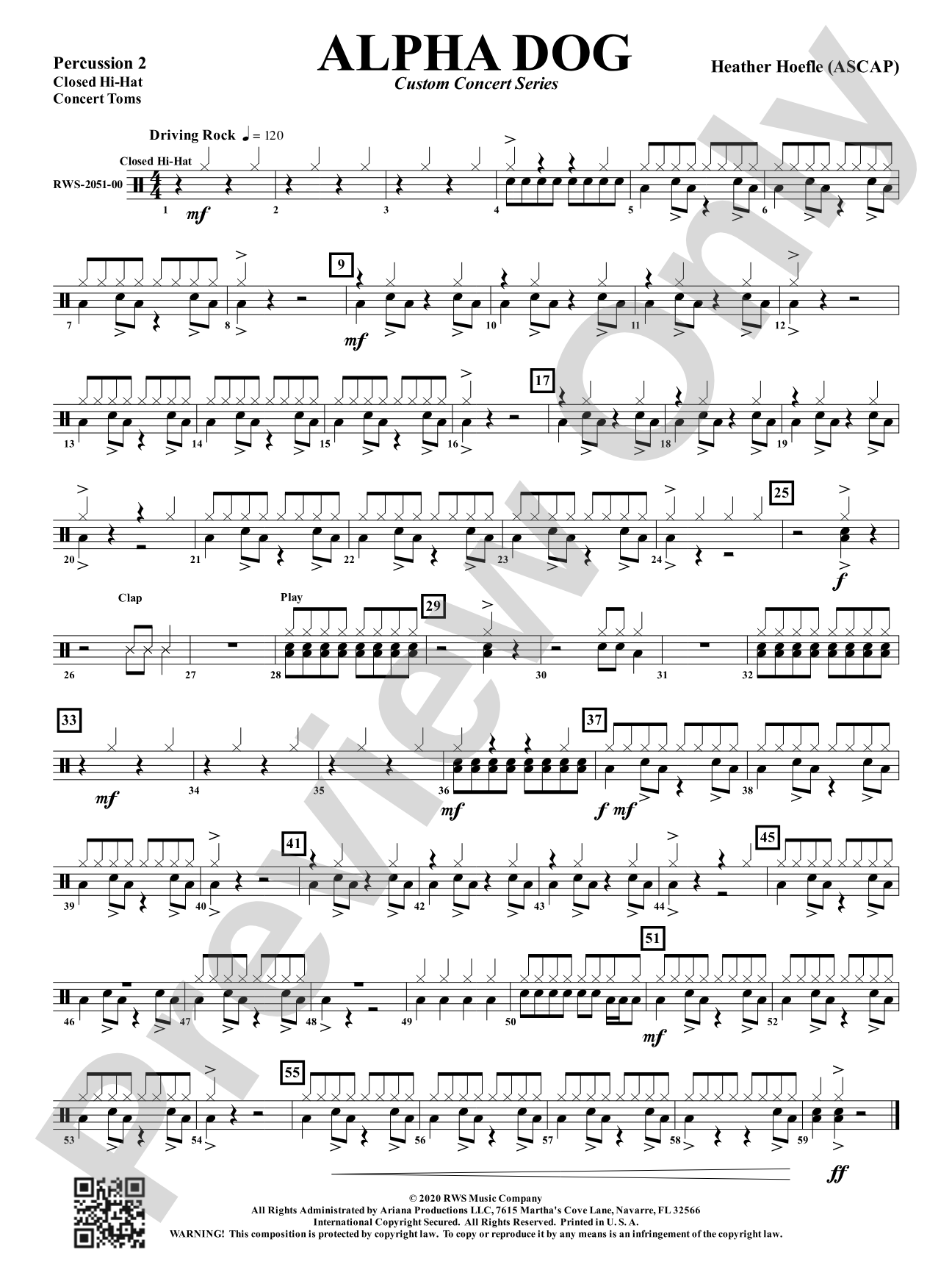 Alpha Dog: 2nd Percussion