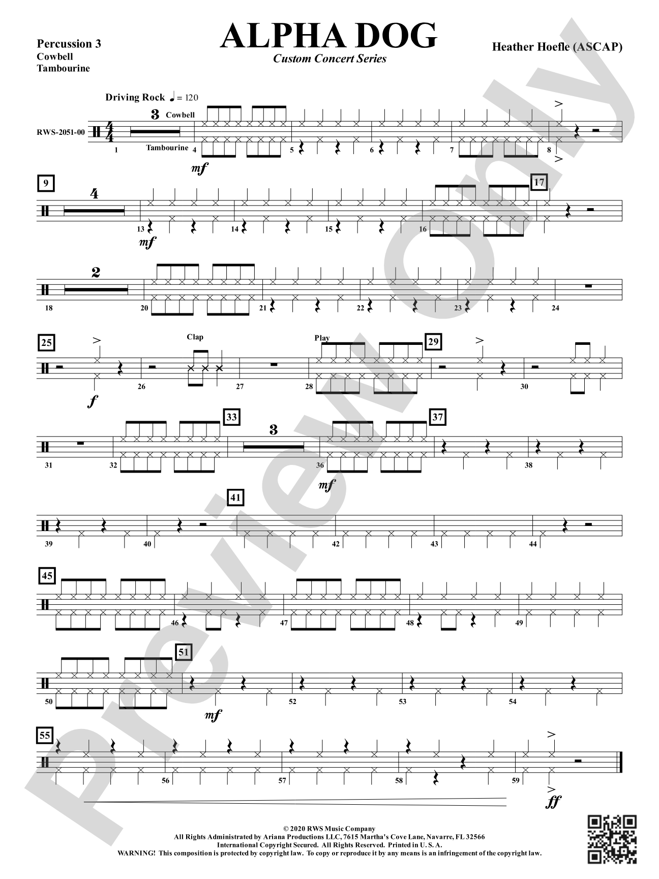 Alpha Dog: 3rd Percussion