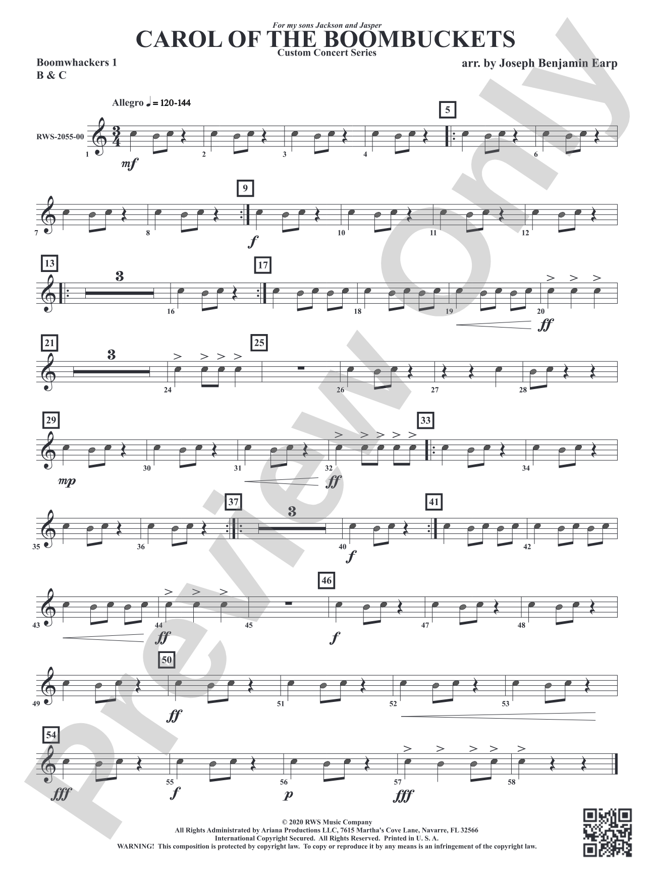 Carol of the Boombuckets: Boomwhackers 1