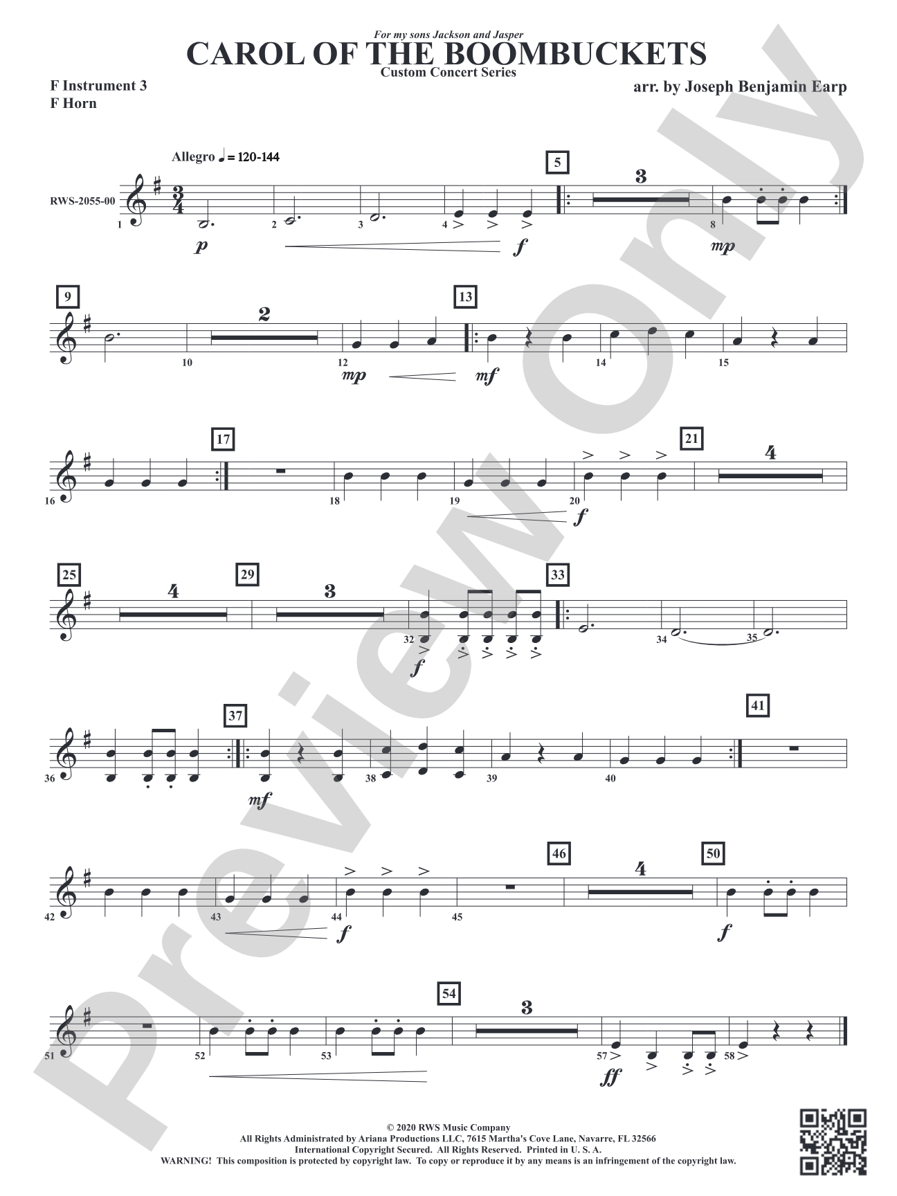 Carol of the Boombuckets: Part 3 - F Instruments