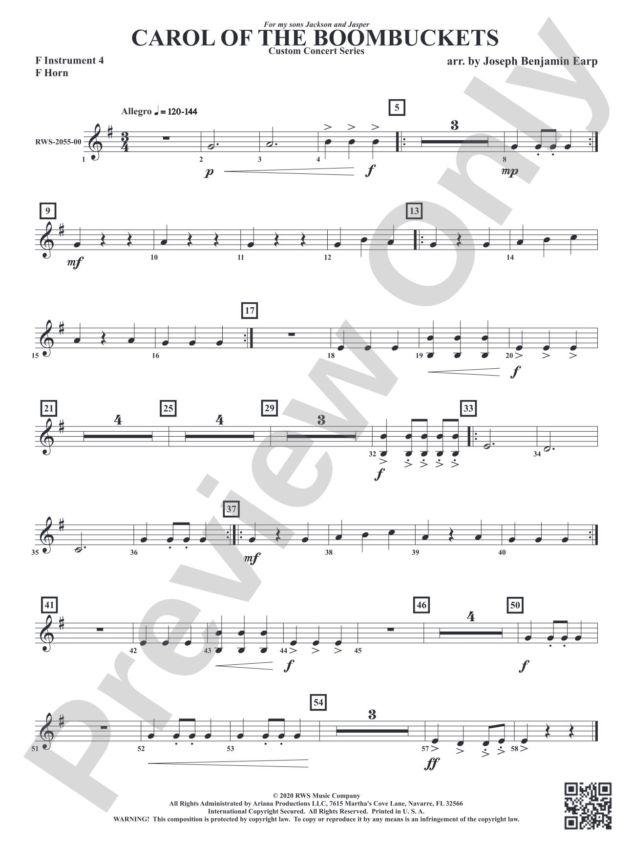 Carol of the Boombuckets: Part 4 - F Instruments