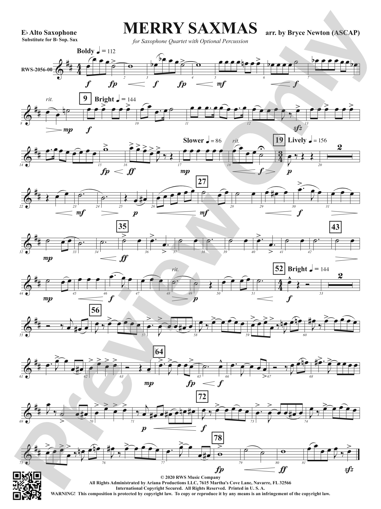 Merry Saxmas: B-flat Soprano Saxophone