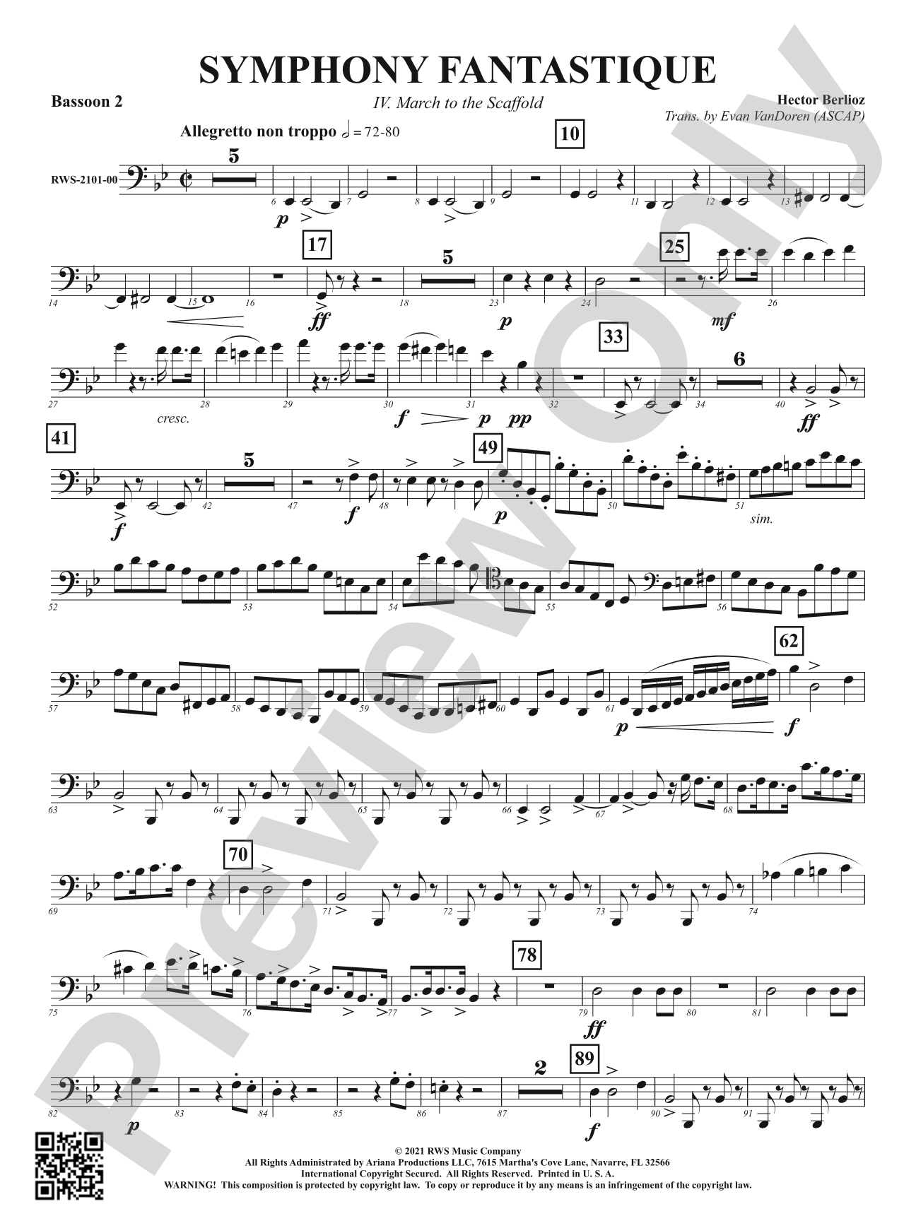 Symphony Fantastique - IV. March to the Scaffold: 2nd Bassoon