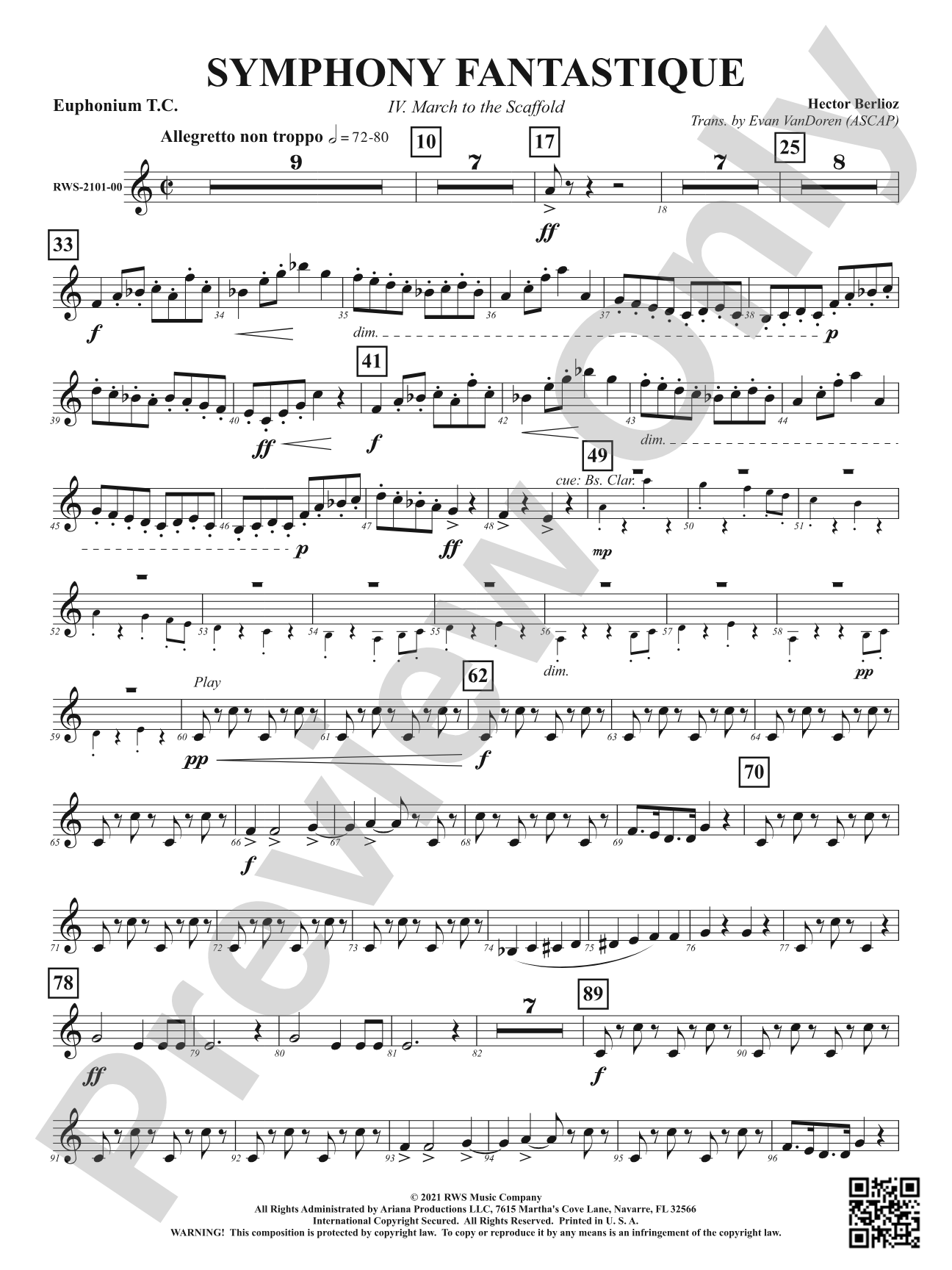 Symphony Fantastique - IV. March to the Scaffold: Baritone T.C.