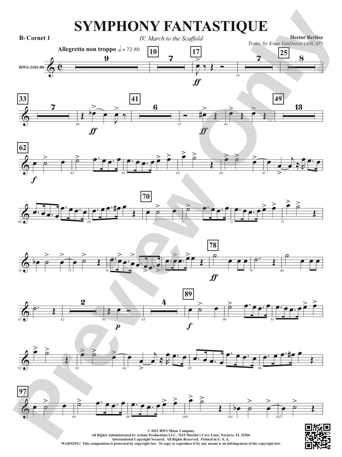 Symphony Fantastique - IV. March to the Scaffold: 1st B-flat Cornet