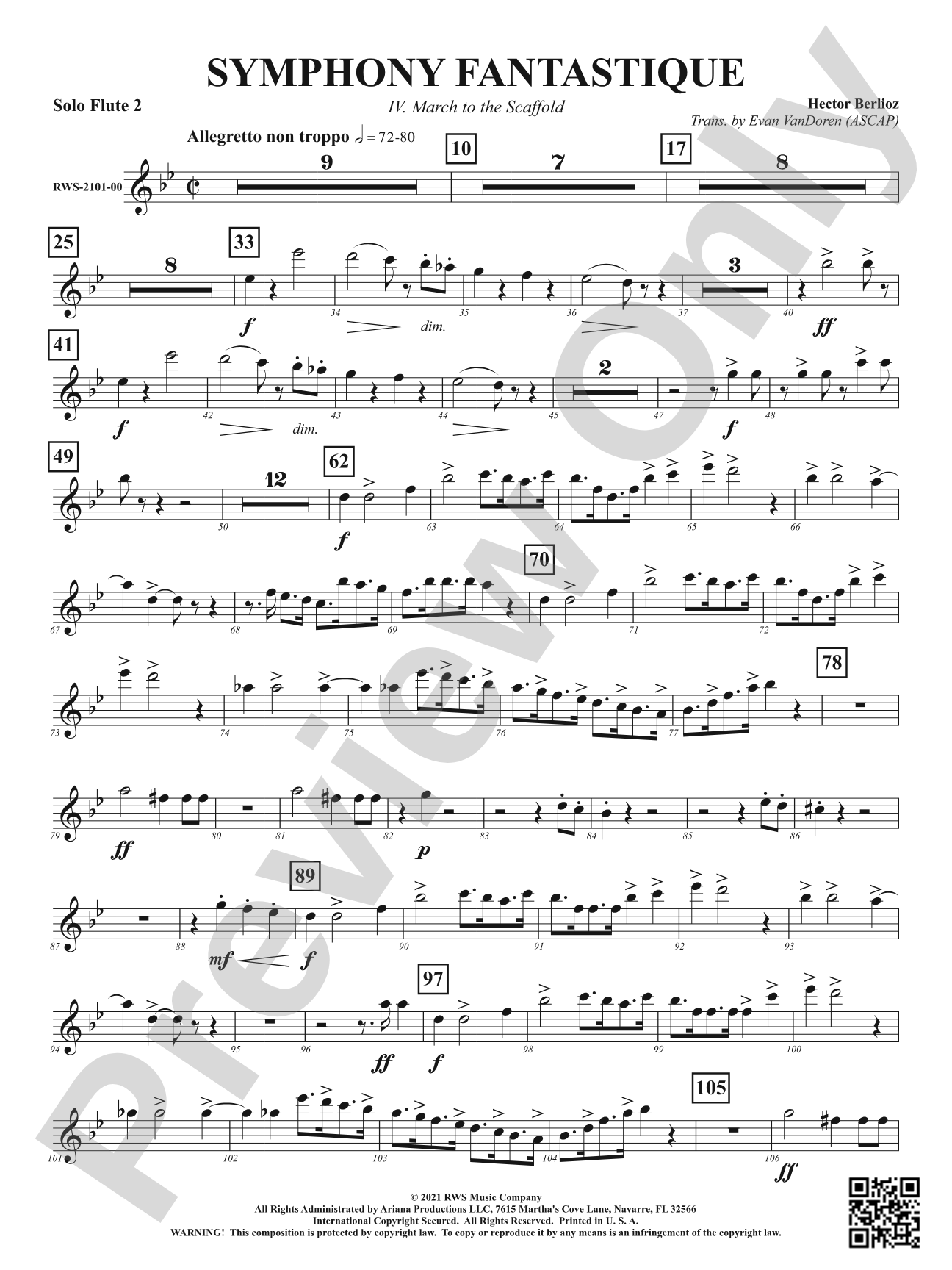 Symphony Fantastique - IV. March to the Scaffold: 2nd Flute Solo