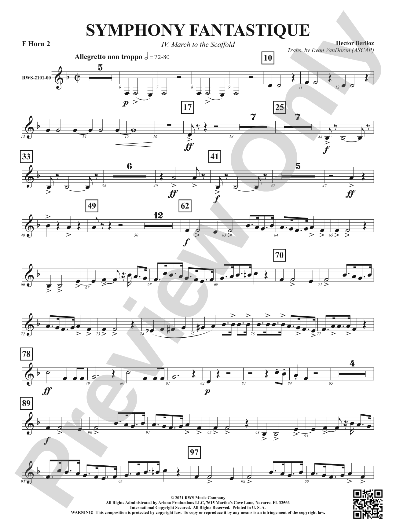 Symphony Fantastique - IV. March to the Scaffold: 2nd F Horn