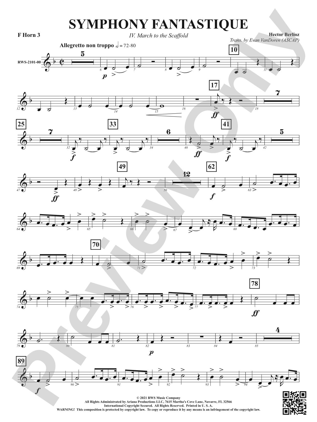 Symphony Fantastique - IV. March to the Scaffold: 3rd F Horn