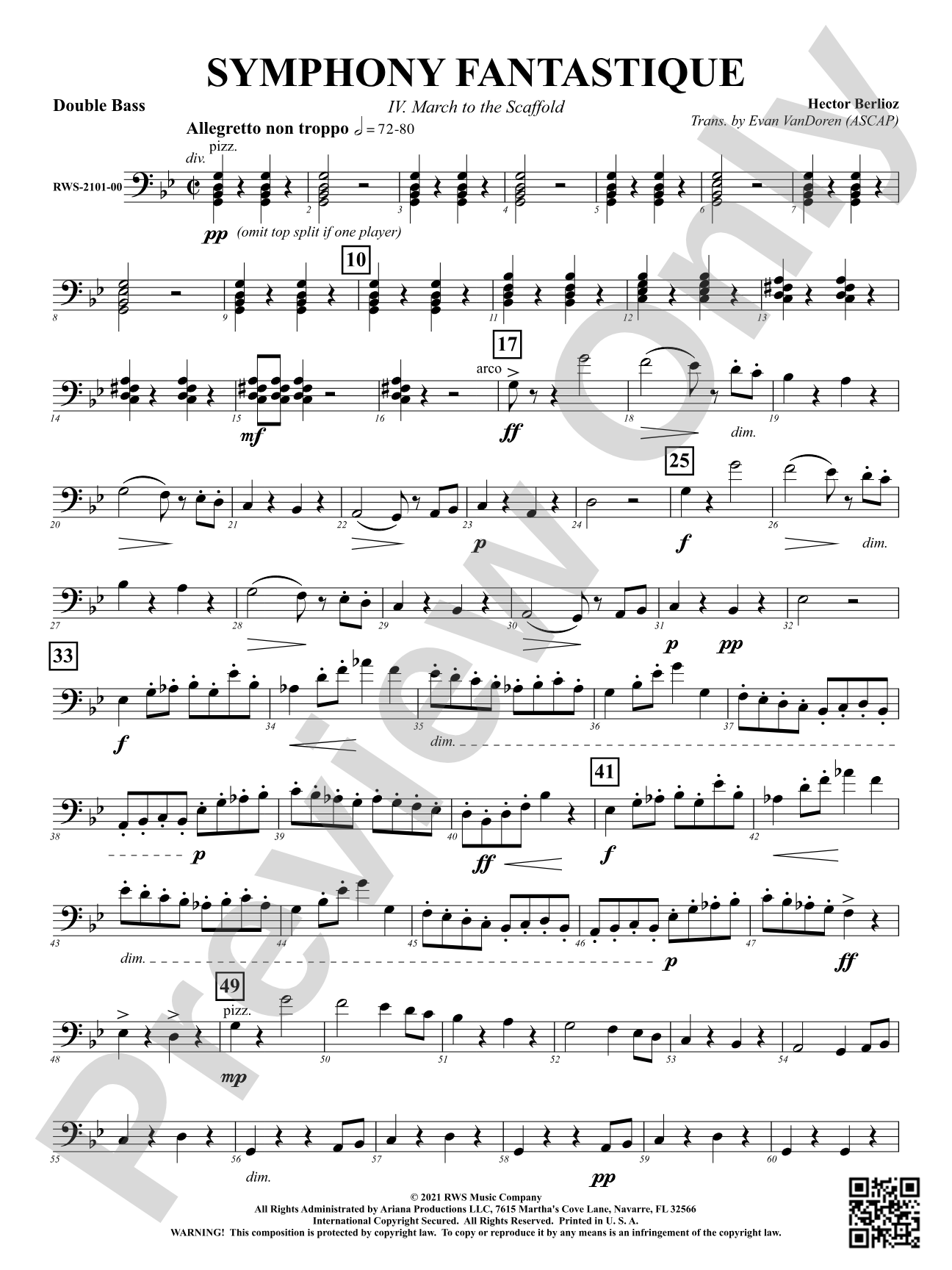 Symphony Fantastique - IV. March to the Scaffold: String Bass