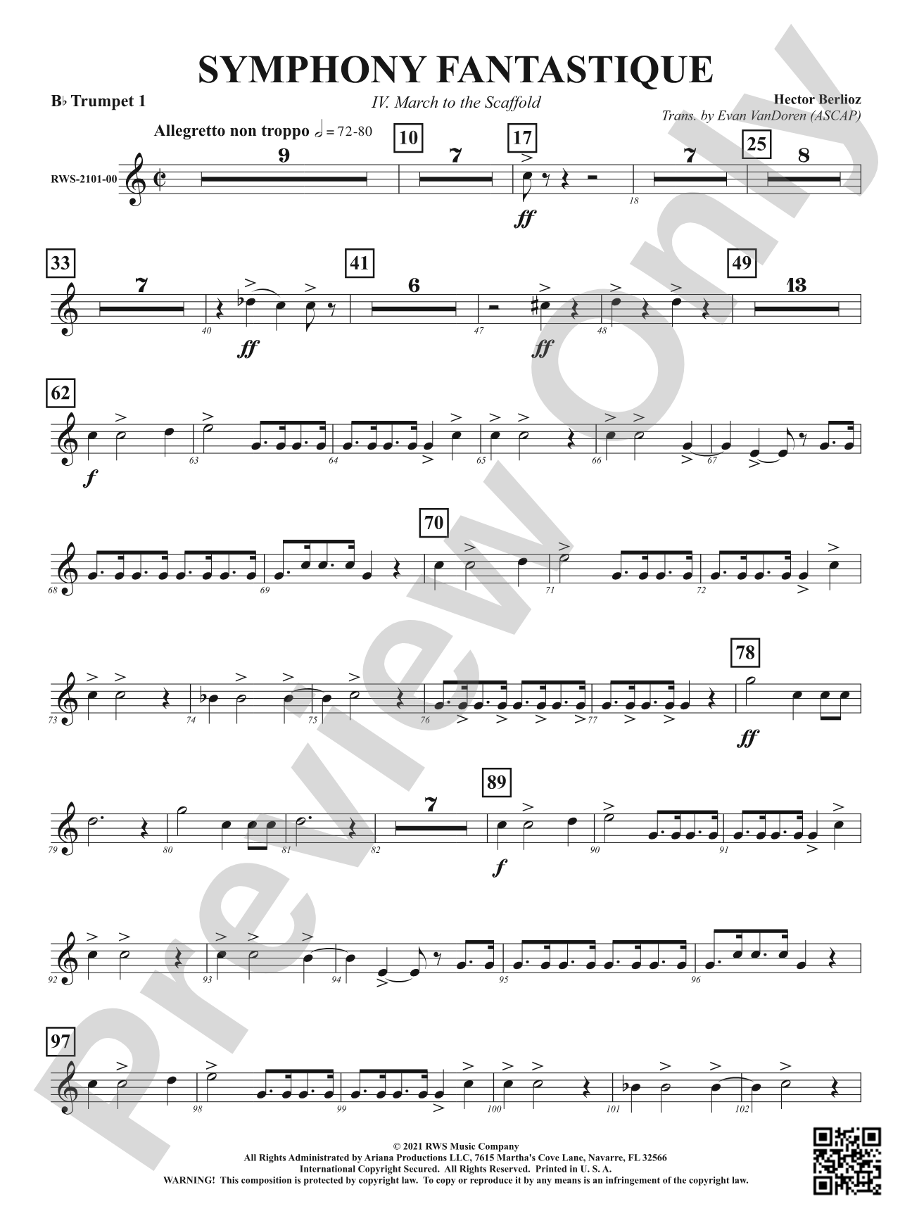 Symphony Fantastique - IV. March to the Scaffold: 1st B-flat Trumpet