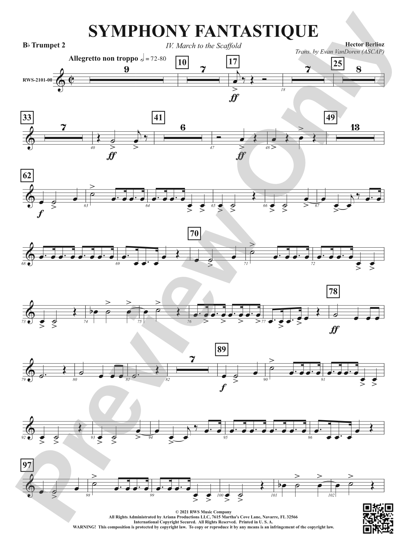 Symphony Fantastique - IV. March to the Scaffold: 2nd B-flat Trumpet